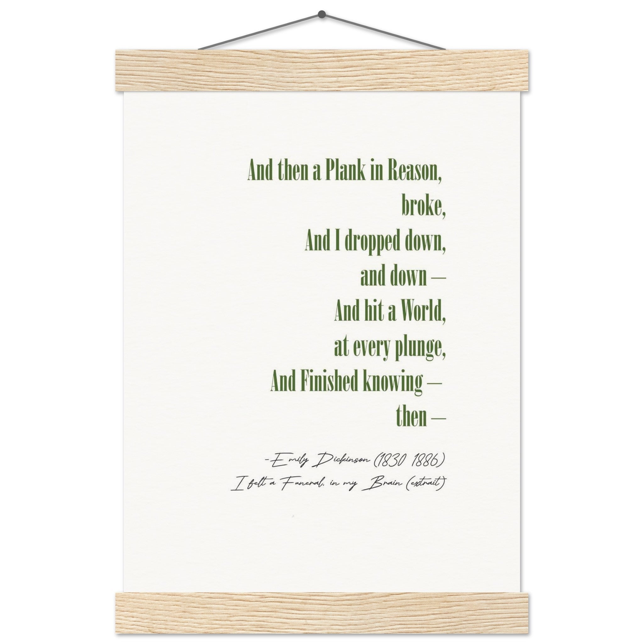 I FELT A FUNERAL IN MY BRAIN - EMILY DICKINSON POEM - KLEX ART