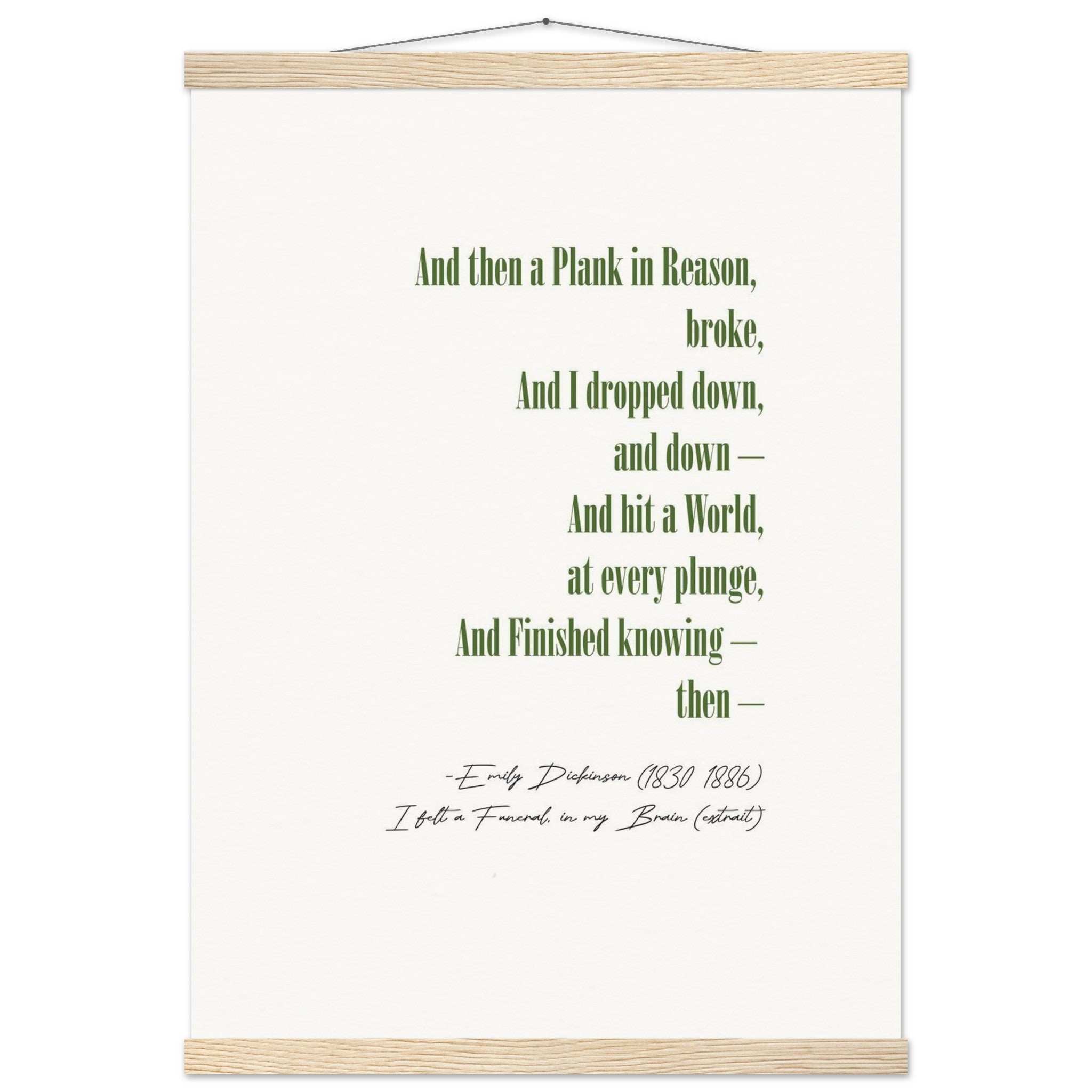 I FELT A FUNERAL IN MY BRAIN - EMILY DICKINSON POEM - KLEX ART