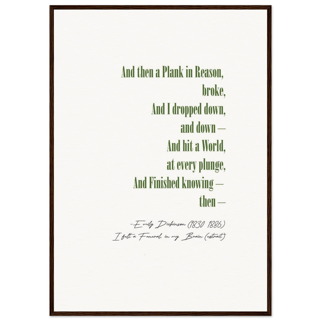I FELT A FUNERAL IN MY BRAIN - EMILY DICKINSON POEM - KLEX ART