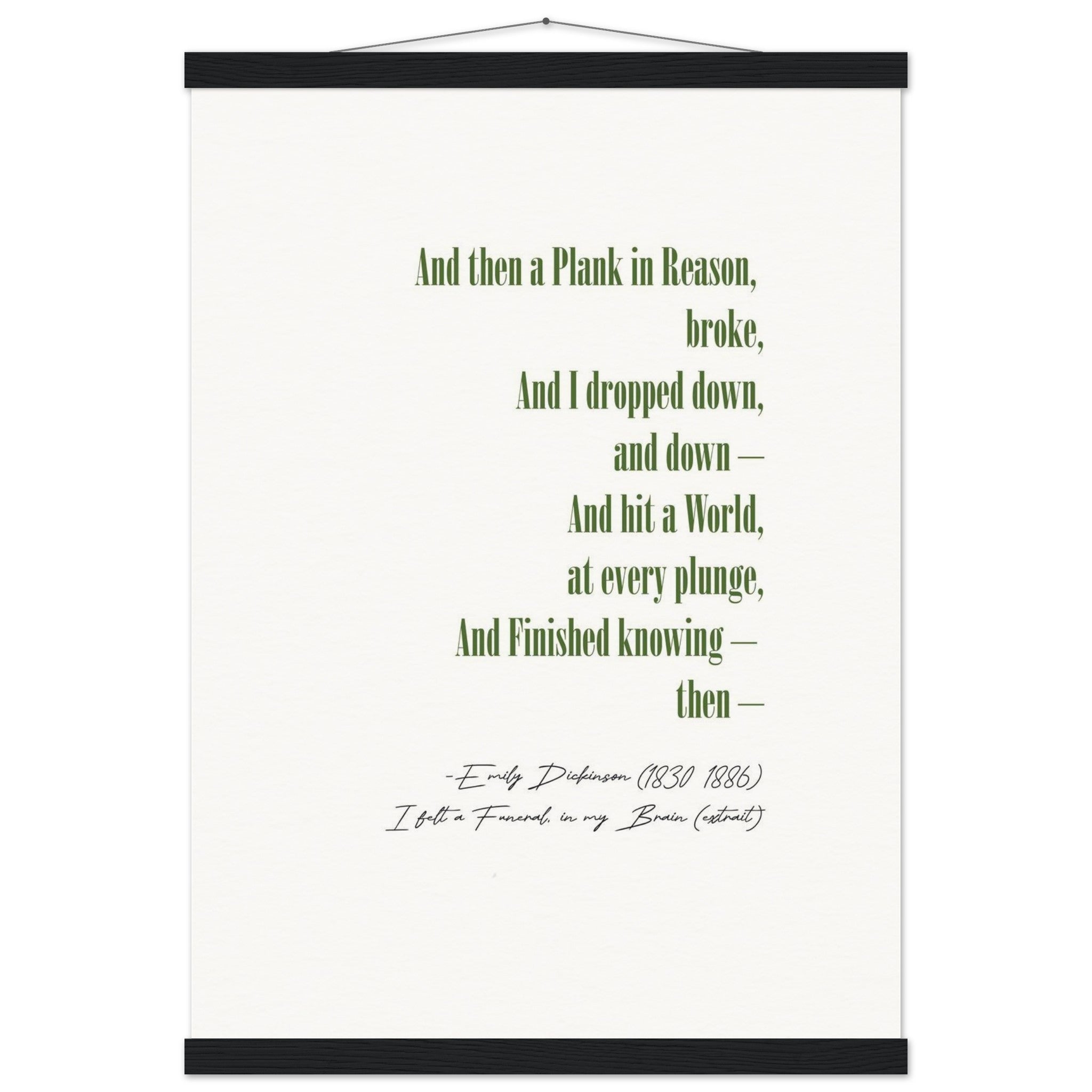 I FELT A FUNERAL IN MY BRAIN - EMILY DICKINSON POEM - KLEX ART