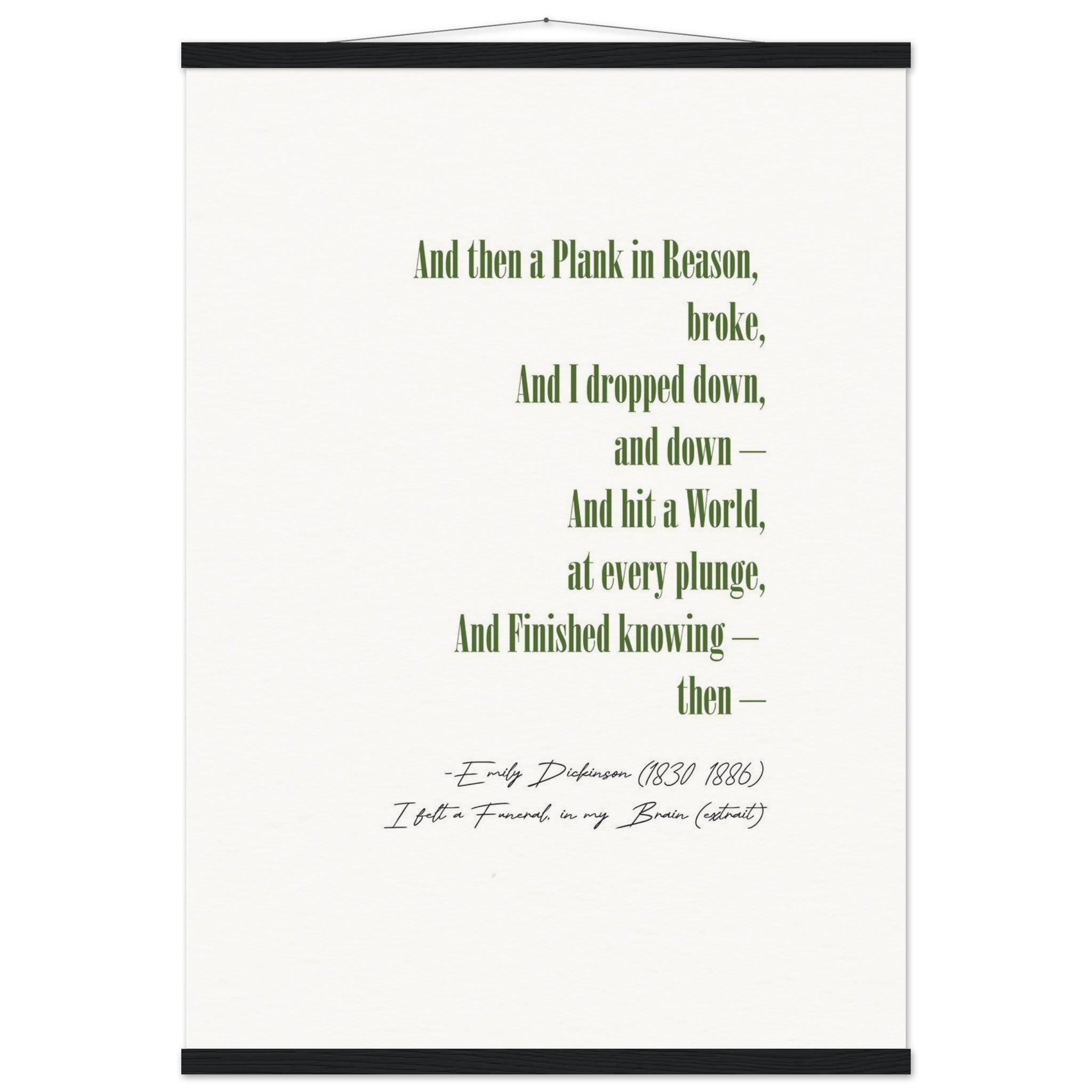 I FELT A FUNERAL IN MY BRAIN - EMILY DICKINSON POEM - KLEX ART