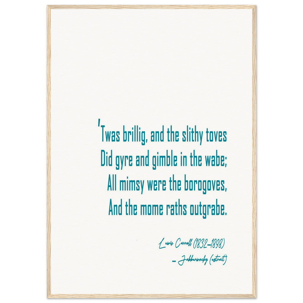 JABBERWOCKY - LEWIS CARROLL POEM - KLEX ART