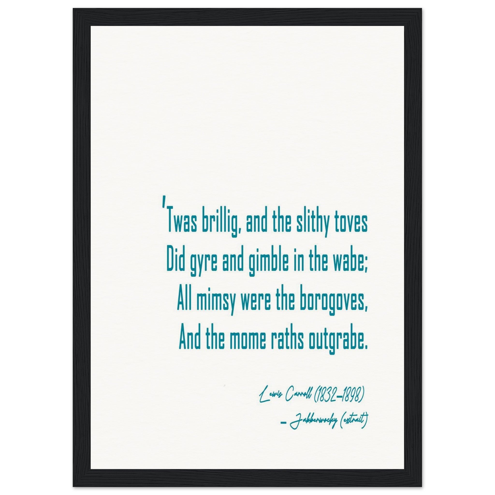 JABBERWOCKY - LEWIS CARROLL POEM - KLEX ART