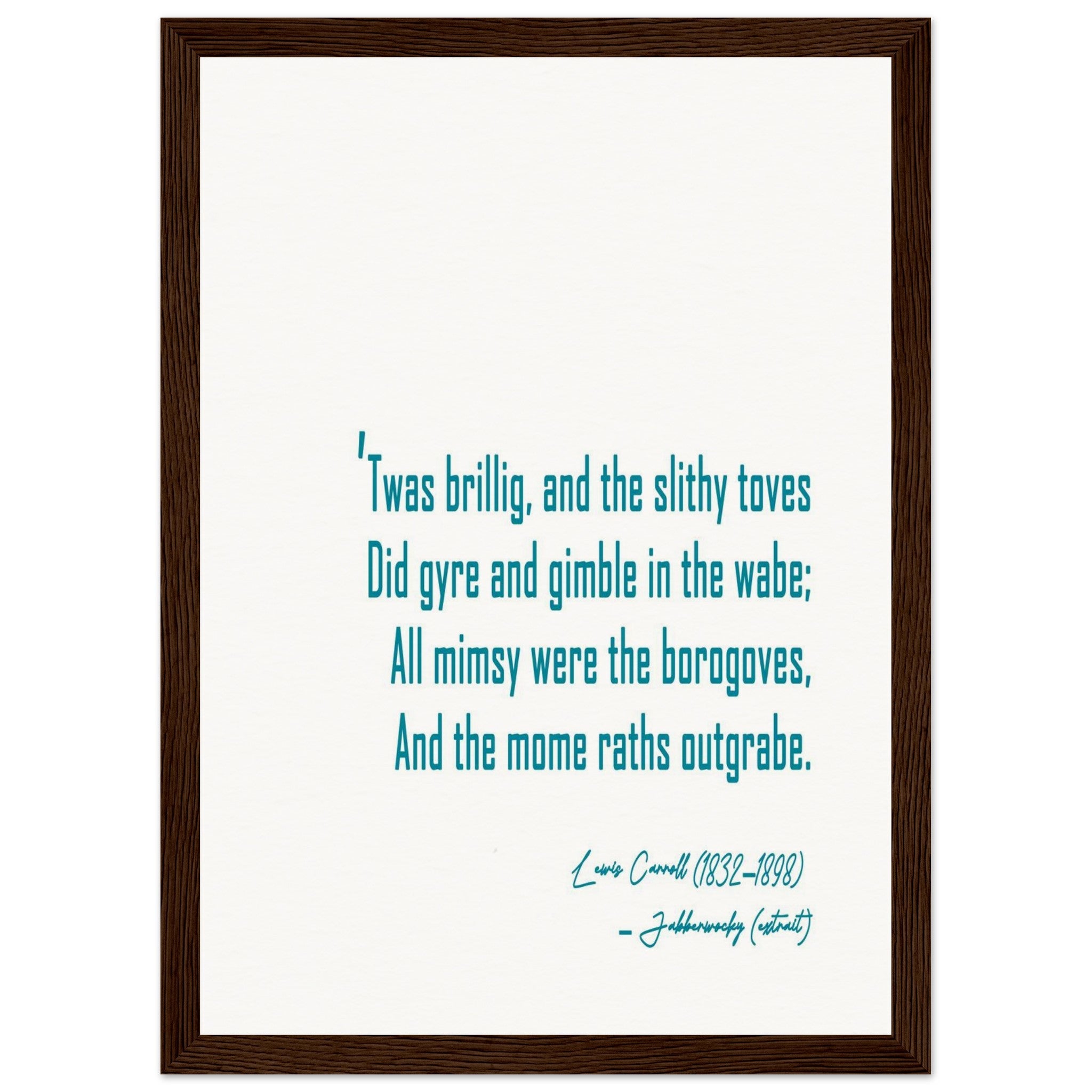 JABBERWOCKY - LEWIS CARROLL POEM - KLEX ART
