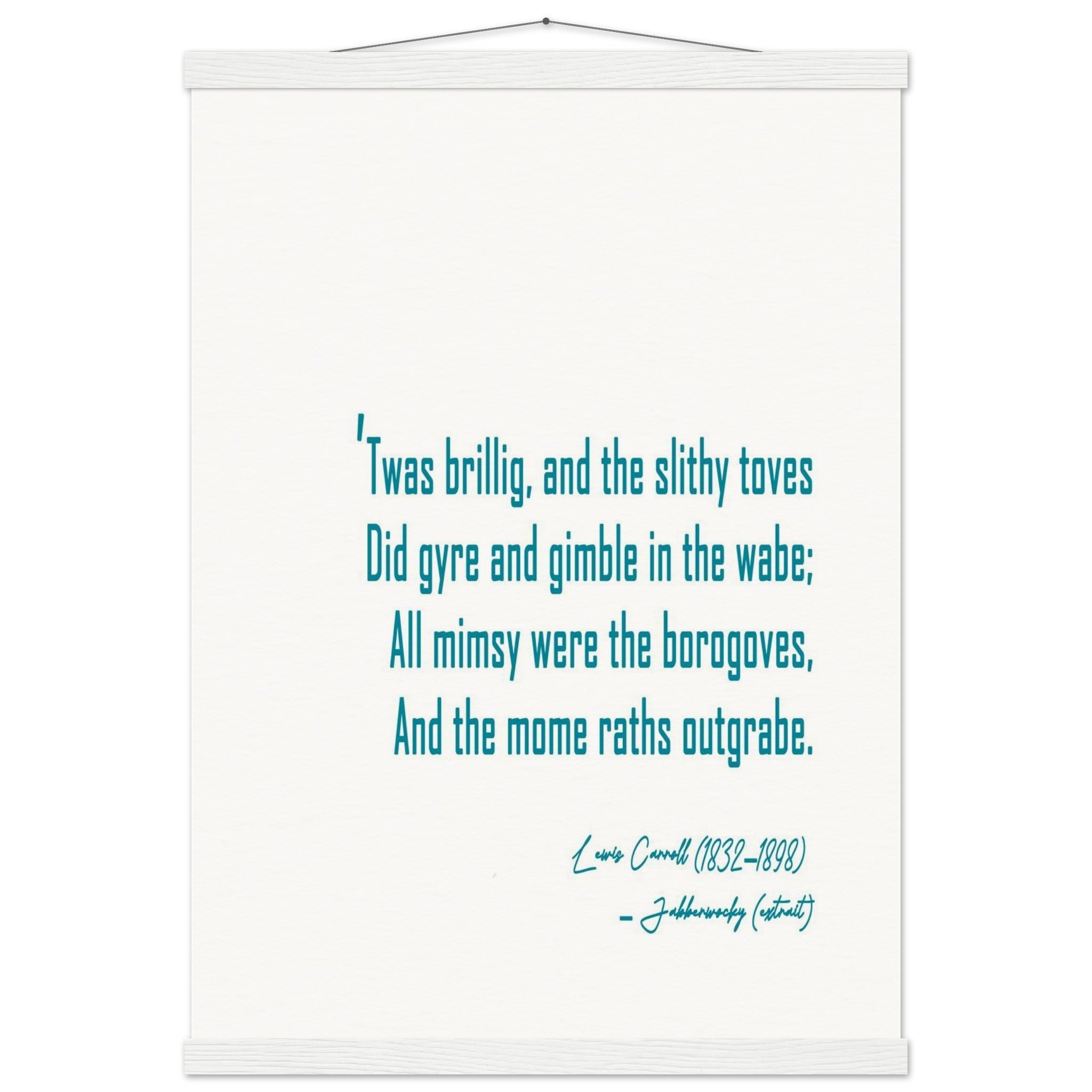 JABBERWOCKY - LEWIS CARROLL POEM - KLEX ART