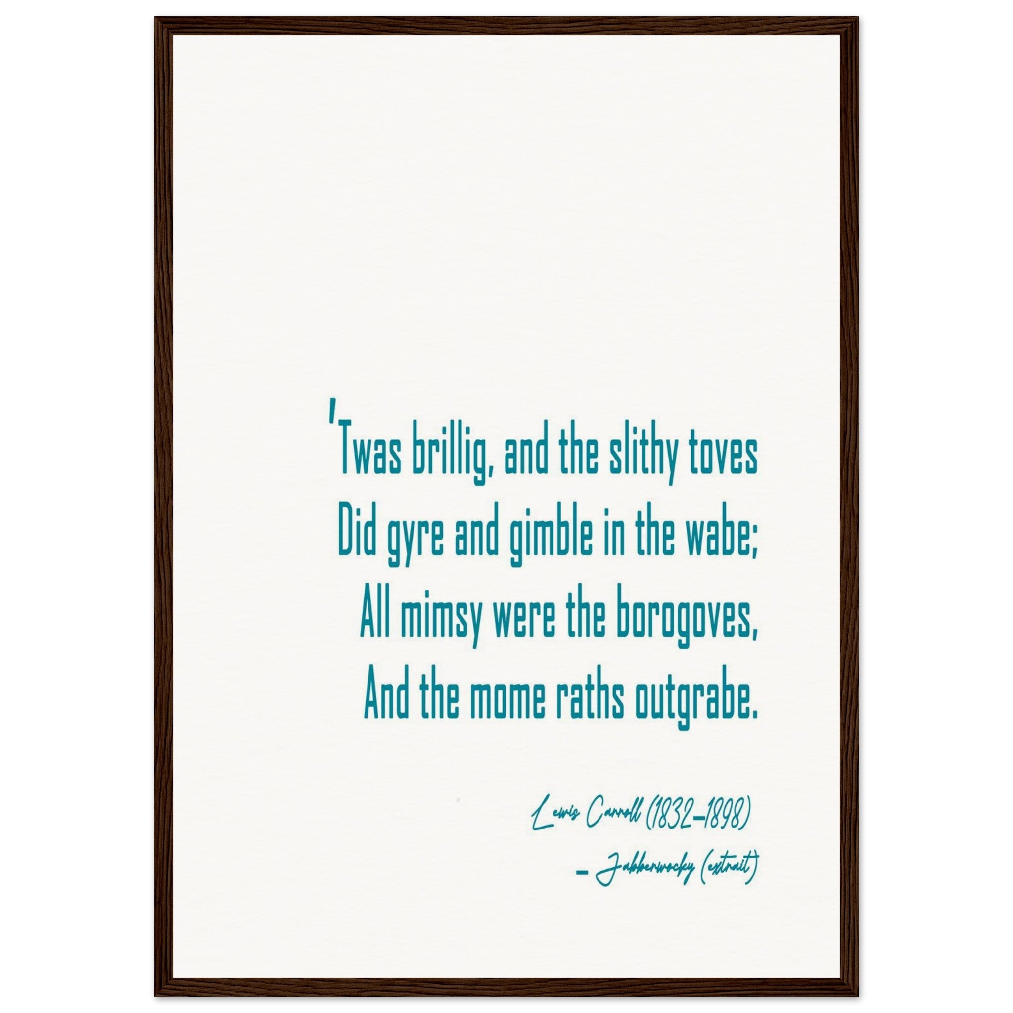 JABBERWOCKY - LEWIS CARROLL POEM - KLEX ART