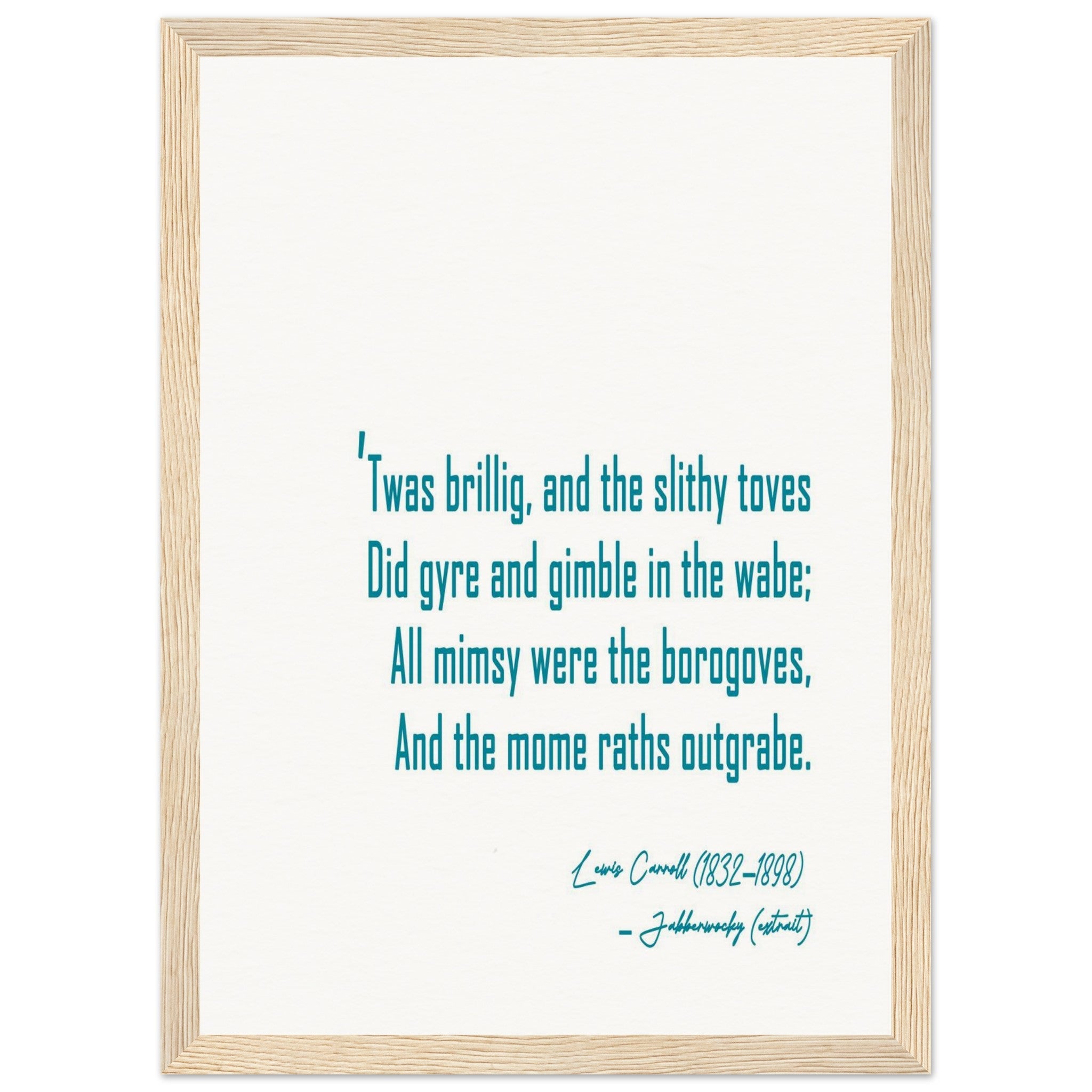 JABBERWOCKY - LEWIS CARROLL POEM - KLEX ART