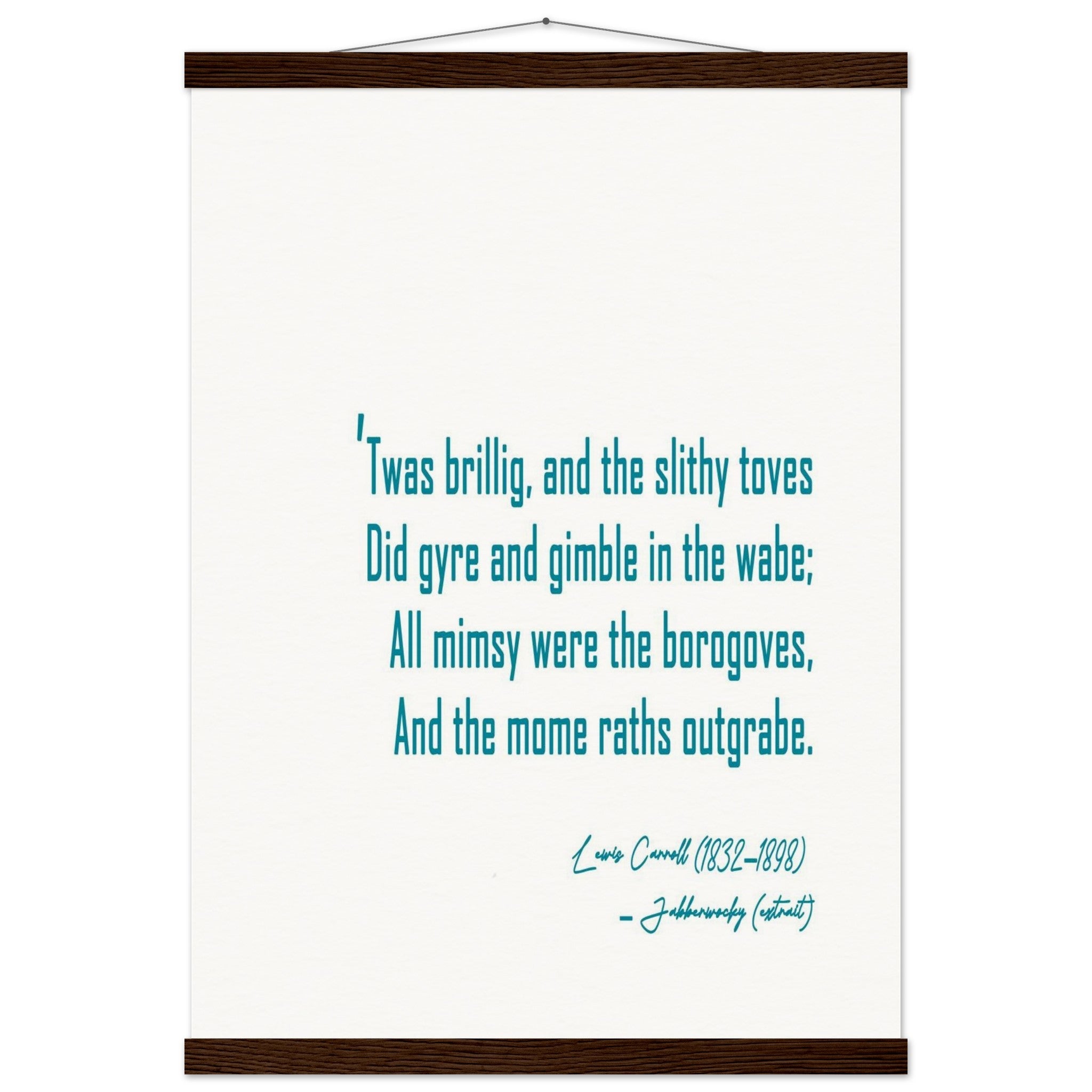 JABBERWOCKY - LEWIS CARROLL POEM - KLEX ART