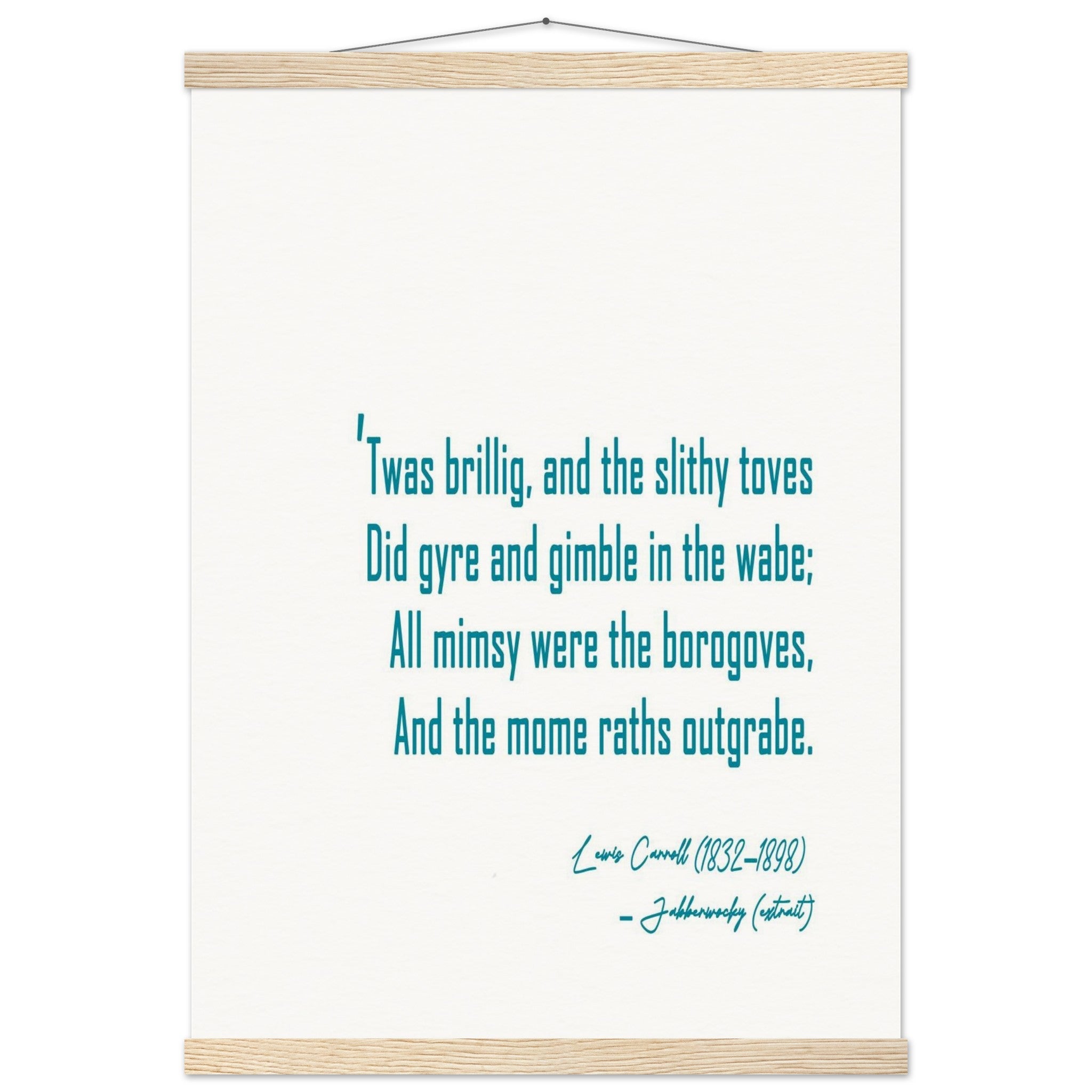 JABBERWOCKY - LEWIS CARROLL POEM - KLEX ART