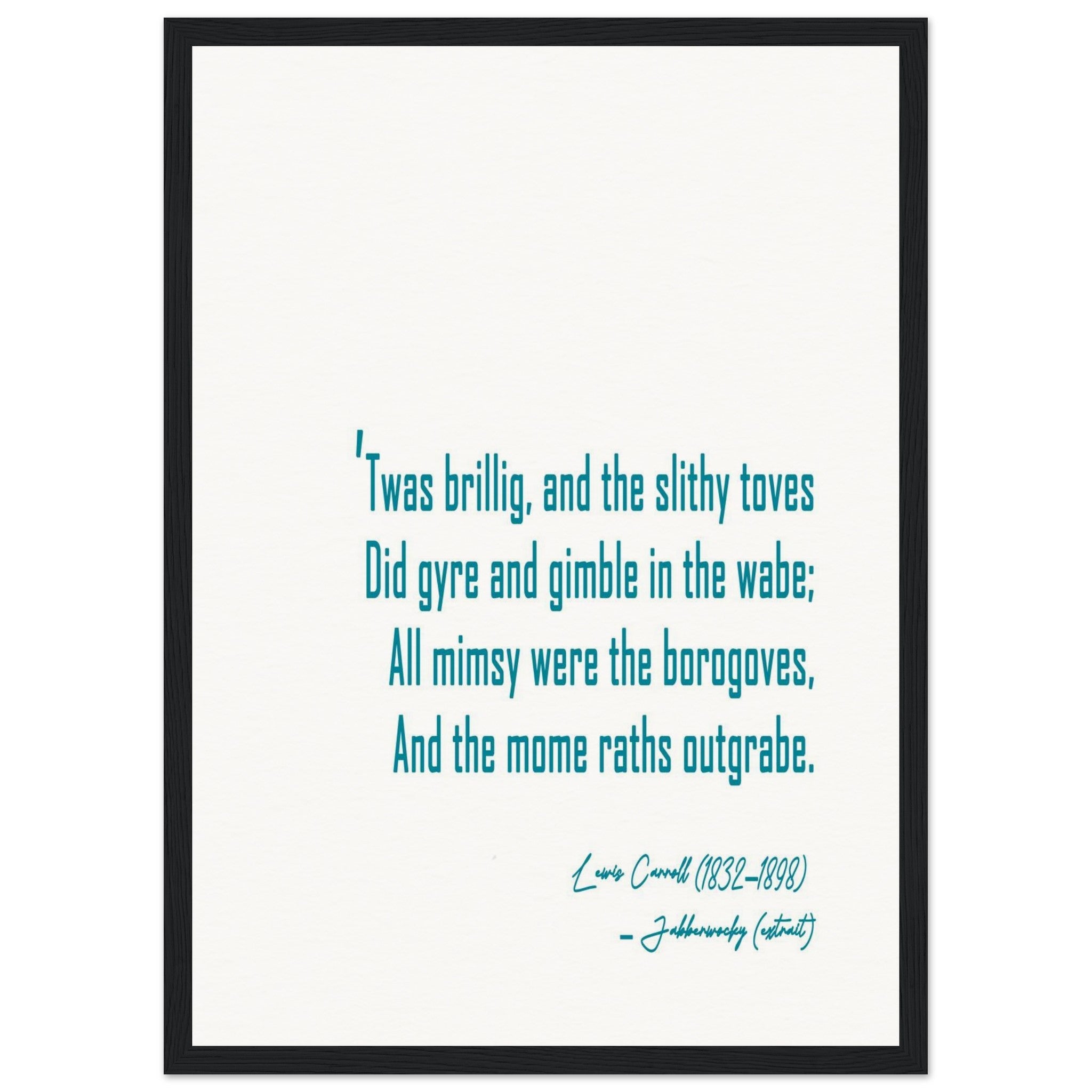 JABBERWOCKY - LEWIS CARROLL POEM - KLEX ART