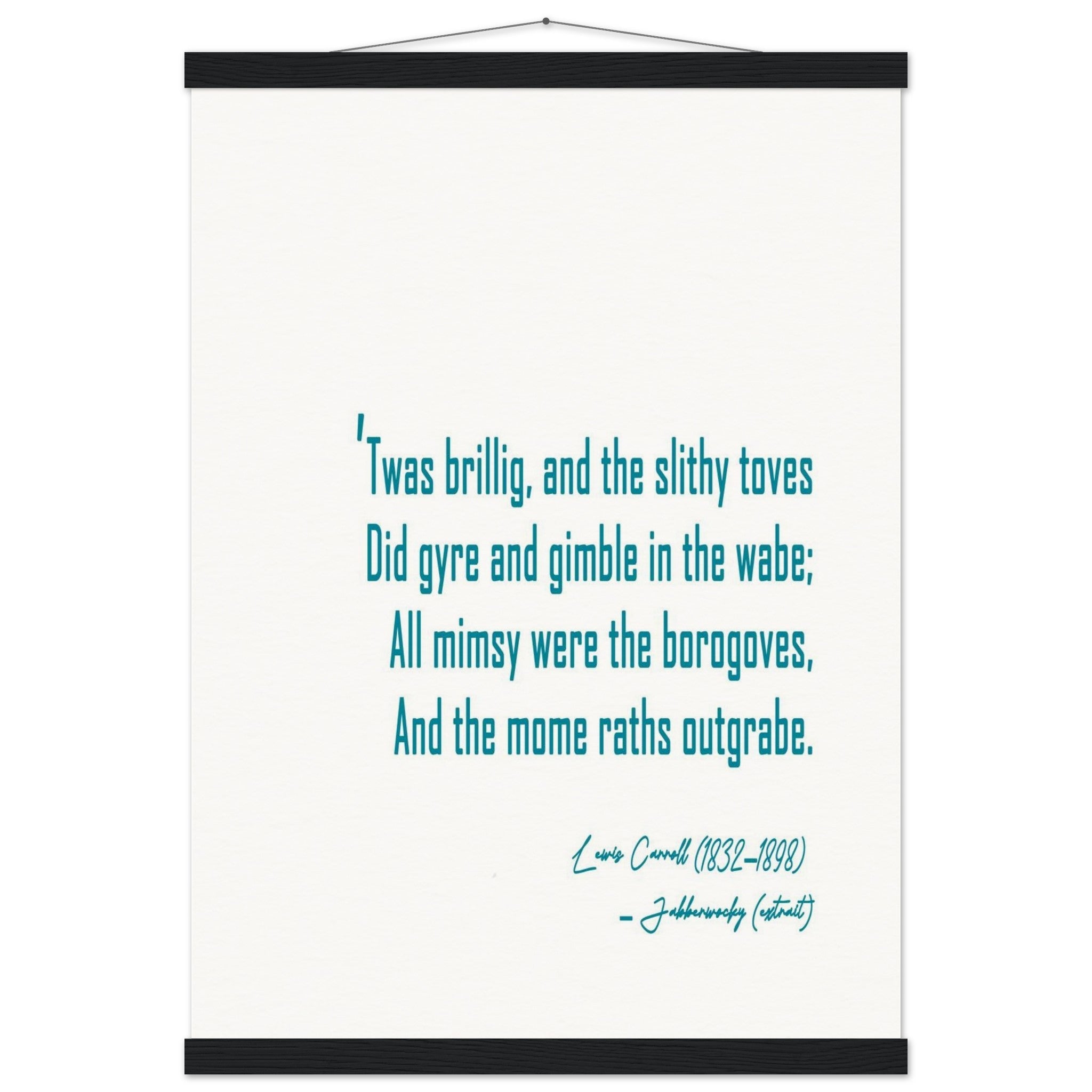 JABBERWOCKY - LEWIS CARROLL POEM - KLEX ART