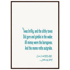JABBERWOCKY - LEWIS CARROLL POEM - KLEX ART