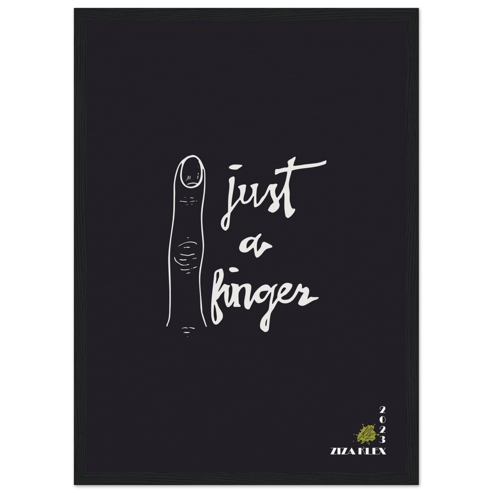 JUST A FINGER *black* - KLEX ART