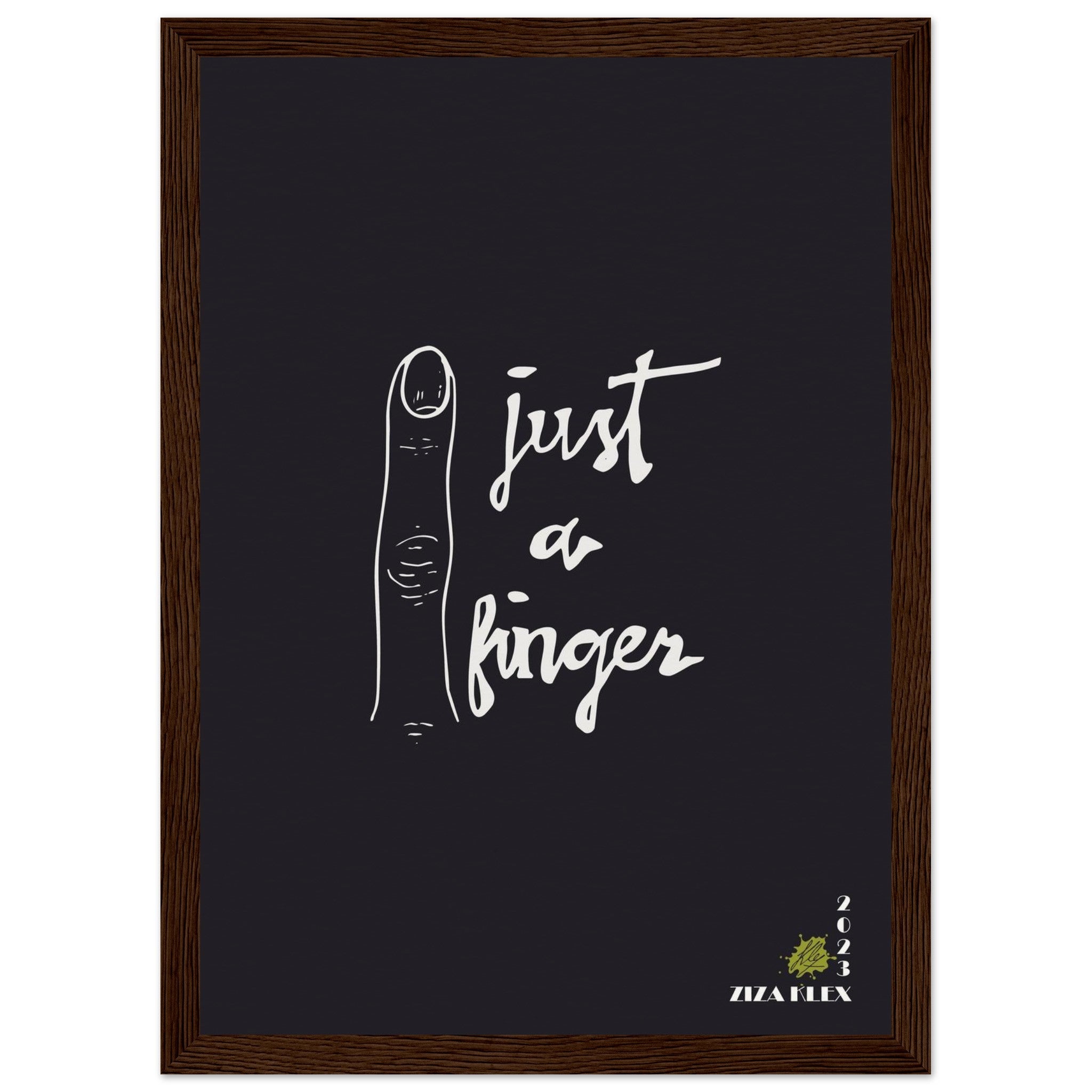 JUST A FINGER *black* - KLEX ART