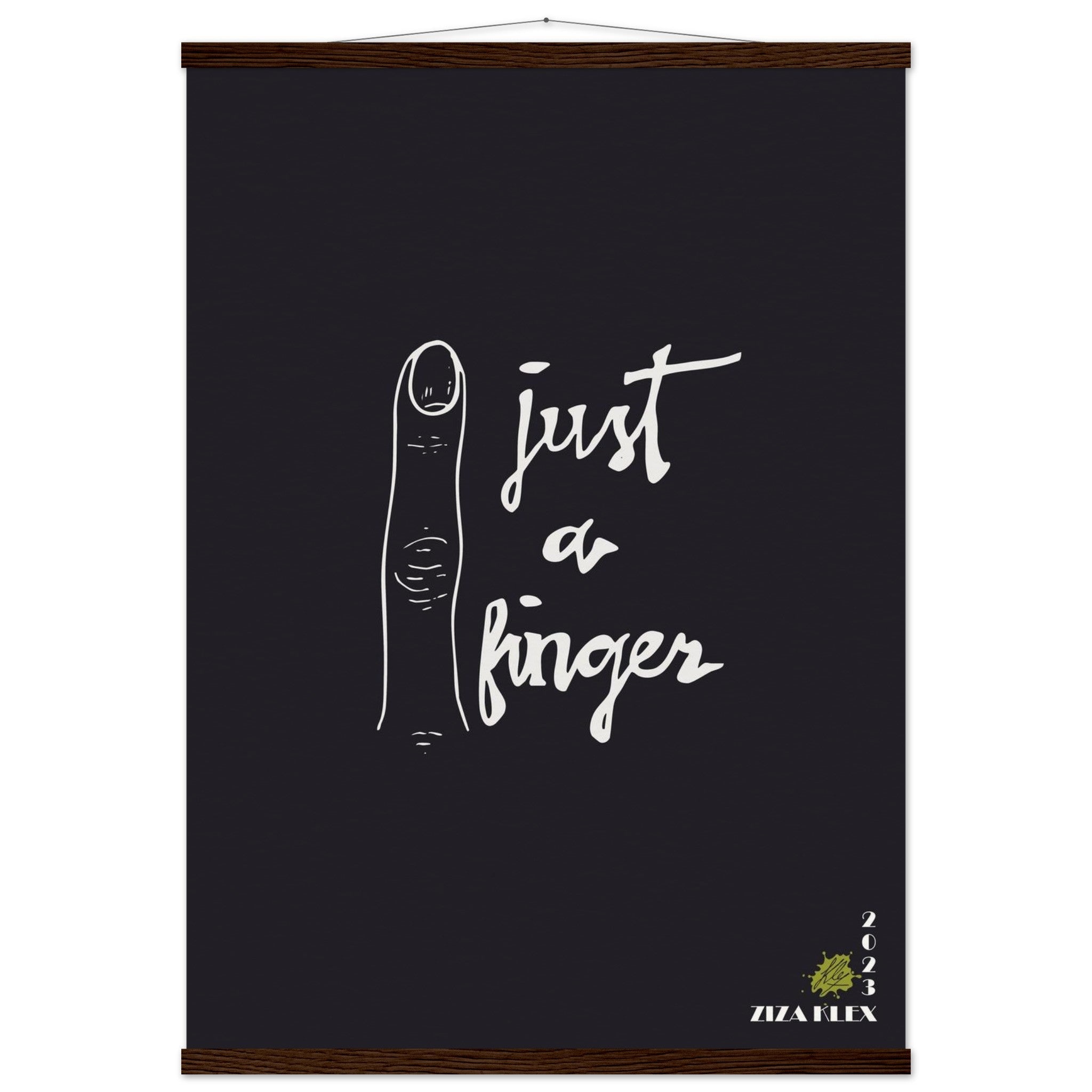 JUST A FINGER *black* - KLEX ART