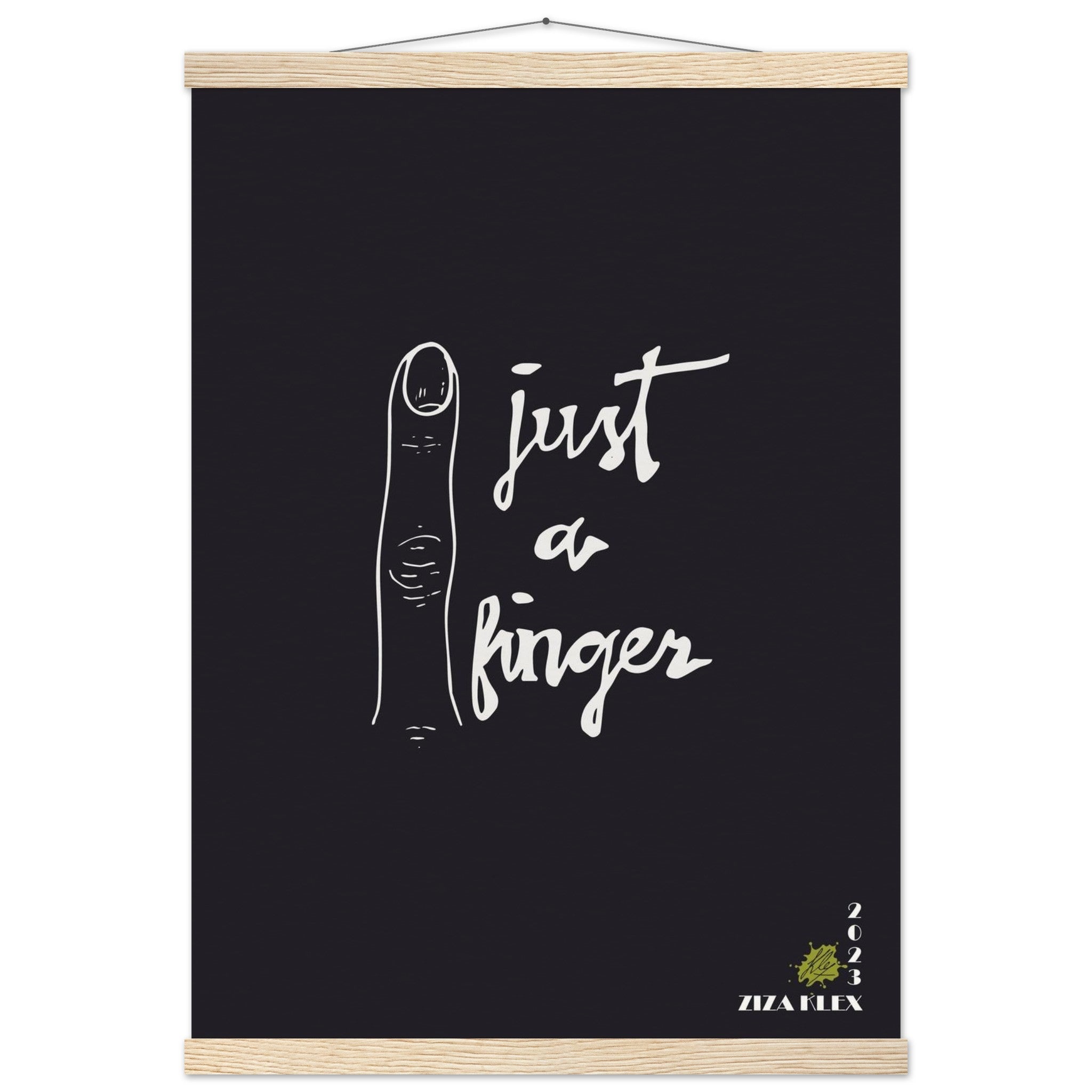 JUST A FINGER *black* - KLEX ART