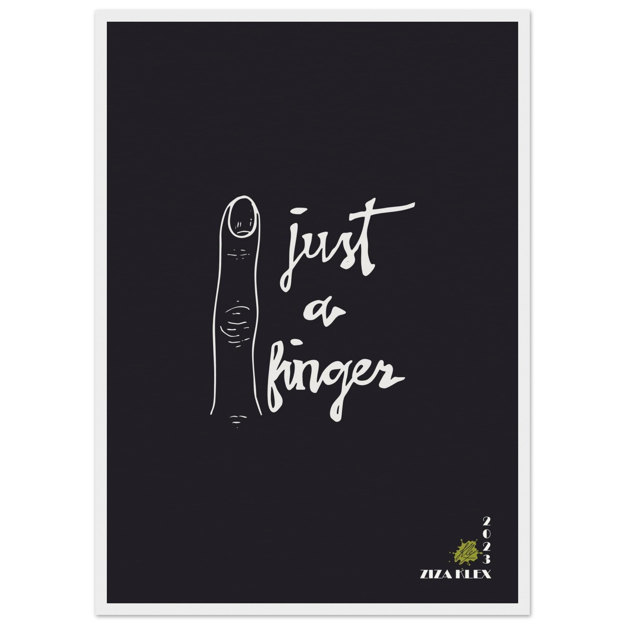 JUST A FINGER *black* - KLEX ART