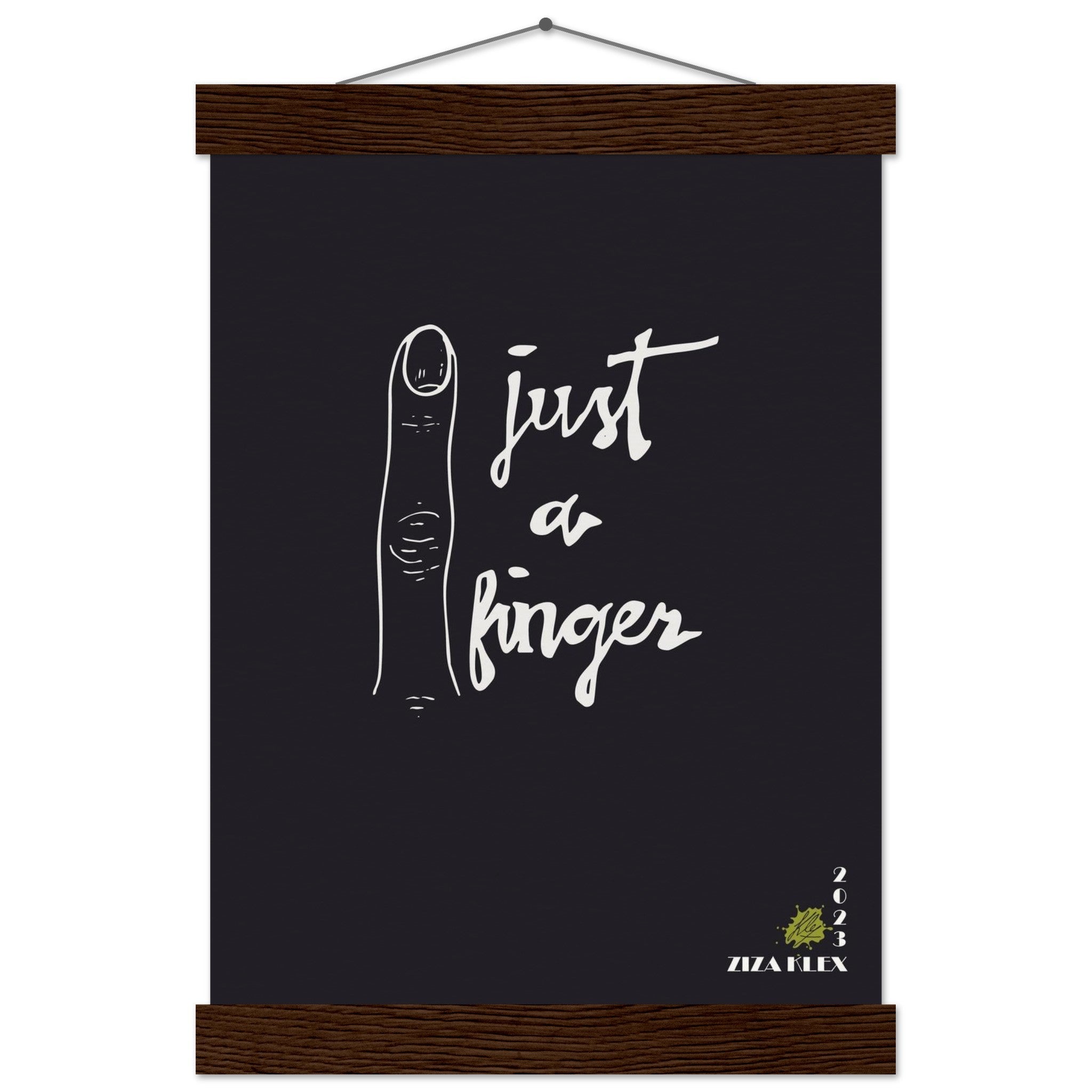 JUST A FINGER *black* - KLEX ART