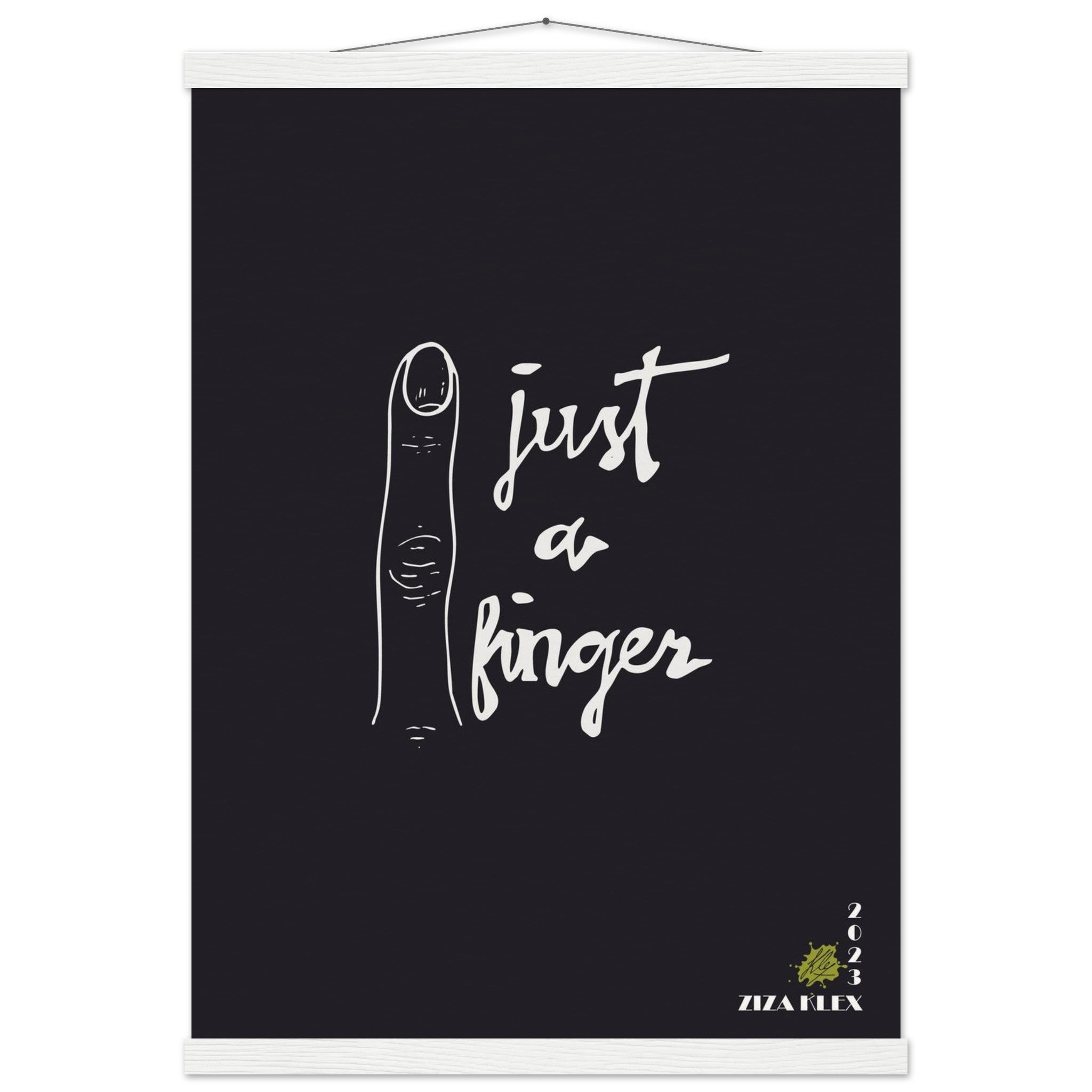 JUST A FINGER *black* - KLEX ART