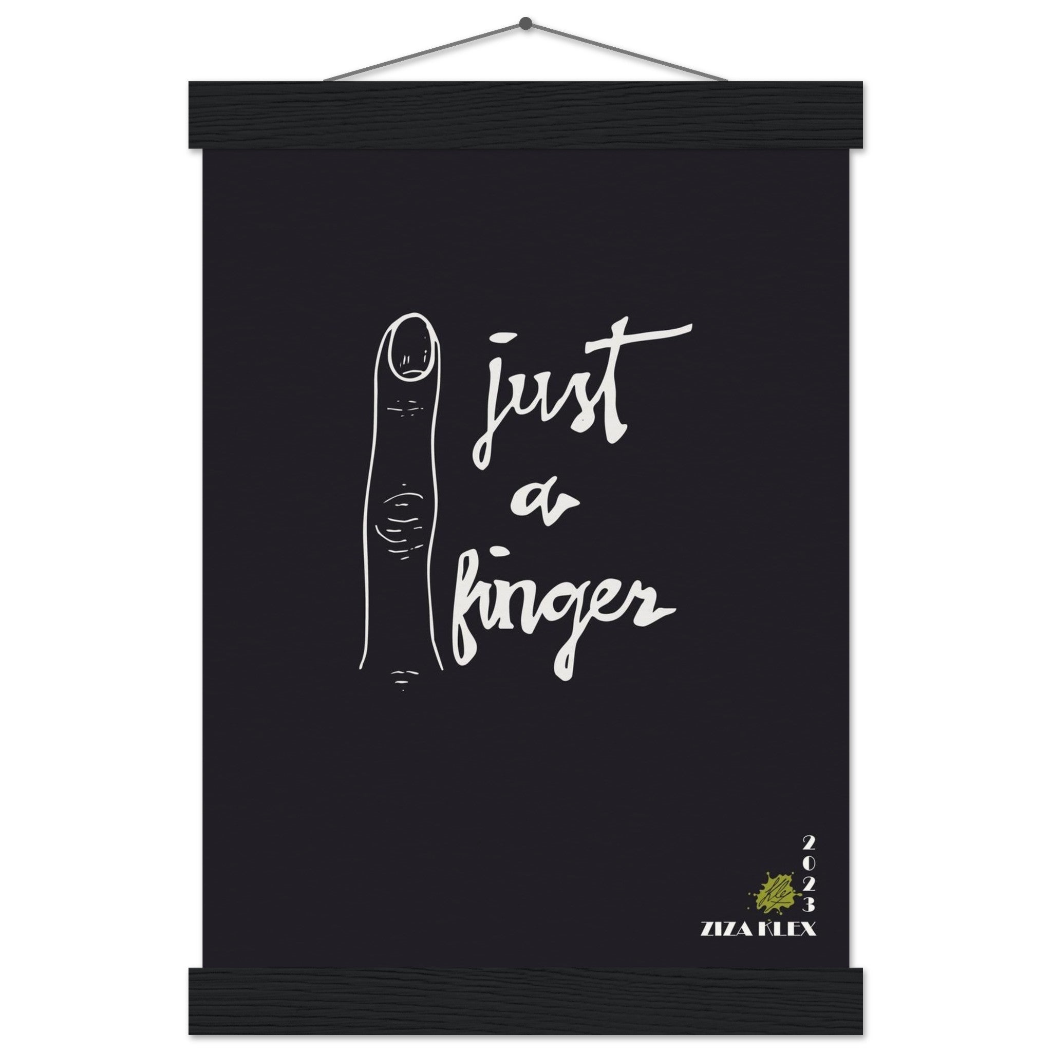 JUST A FINGER *black* - KLEX ART