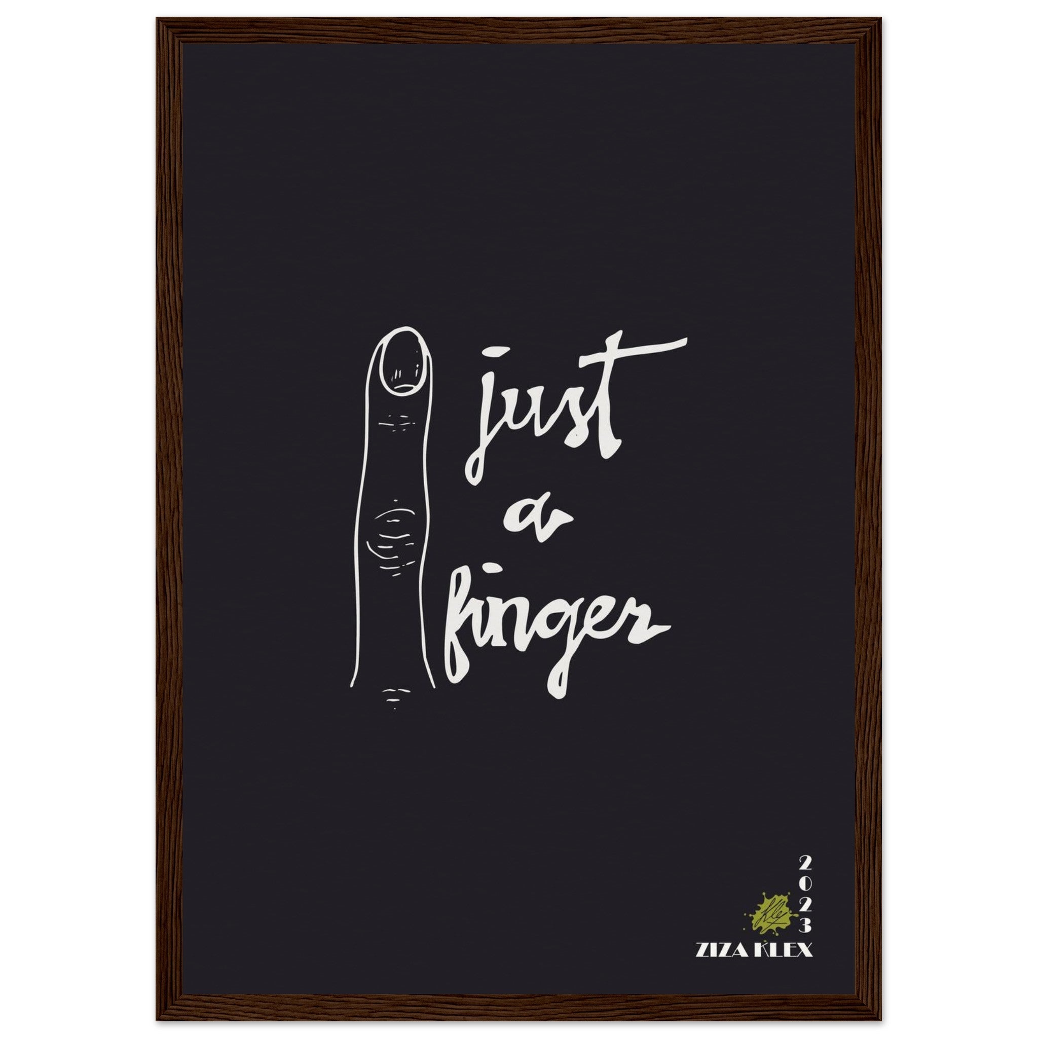 JUST A FINGER *black* - KLEX ART
