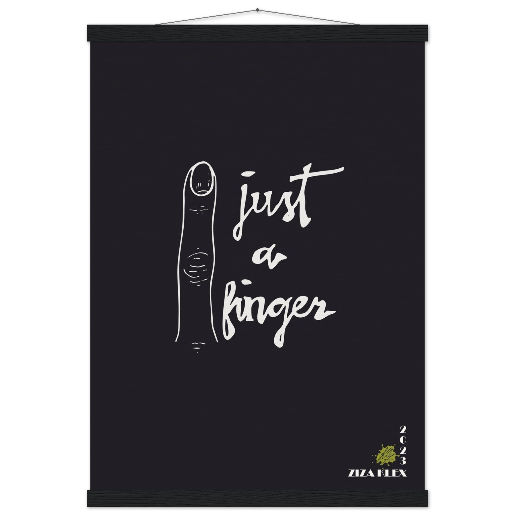 JUST A FINGER *black* - KLEX ART