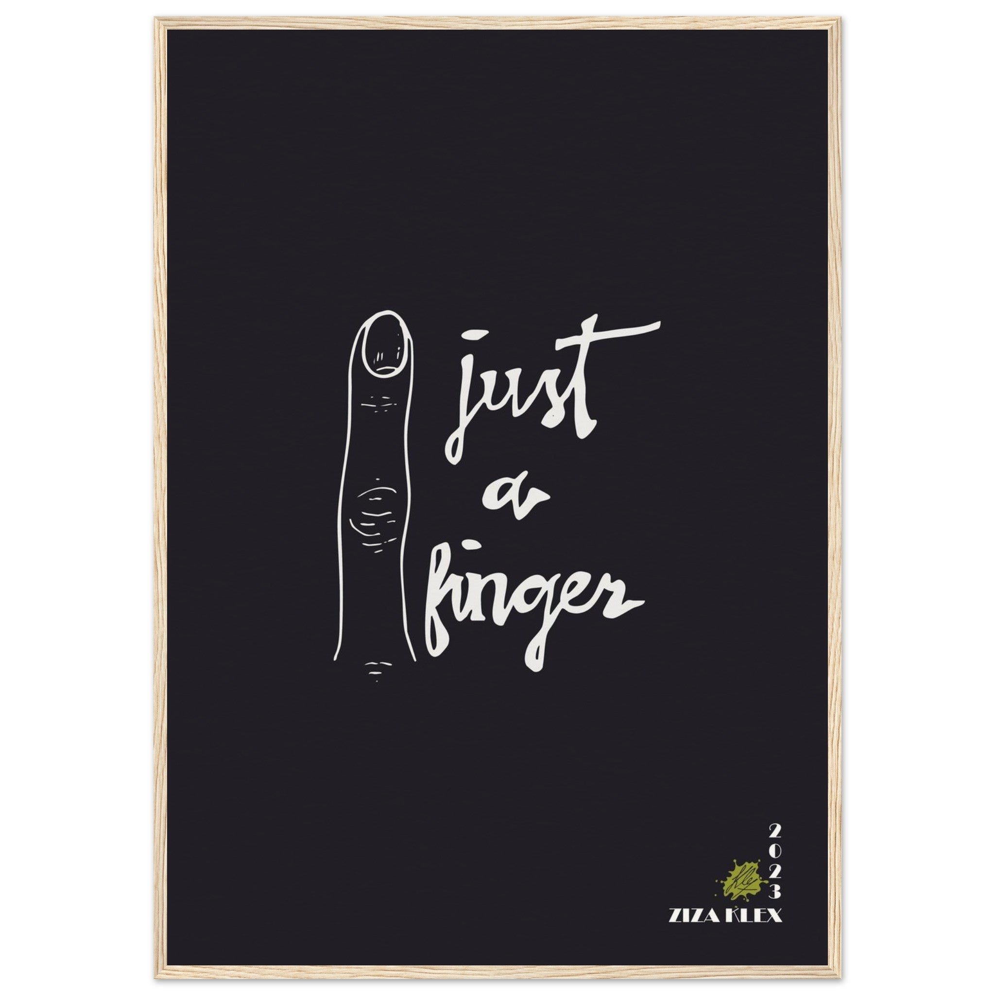 JUST A FINGER *black* - KLEX ART