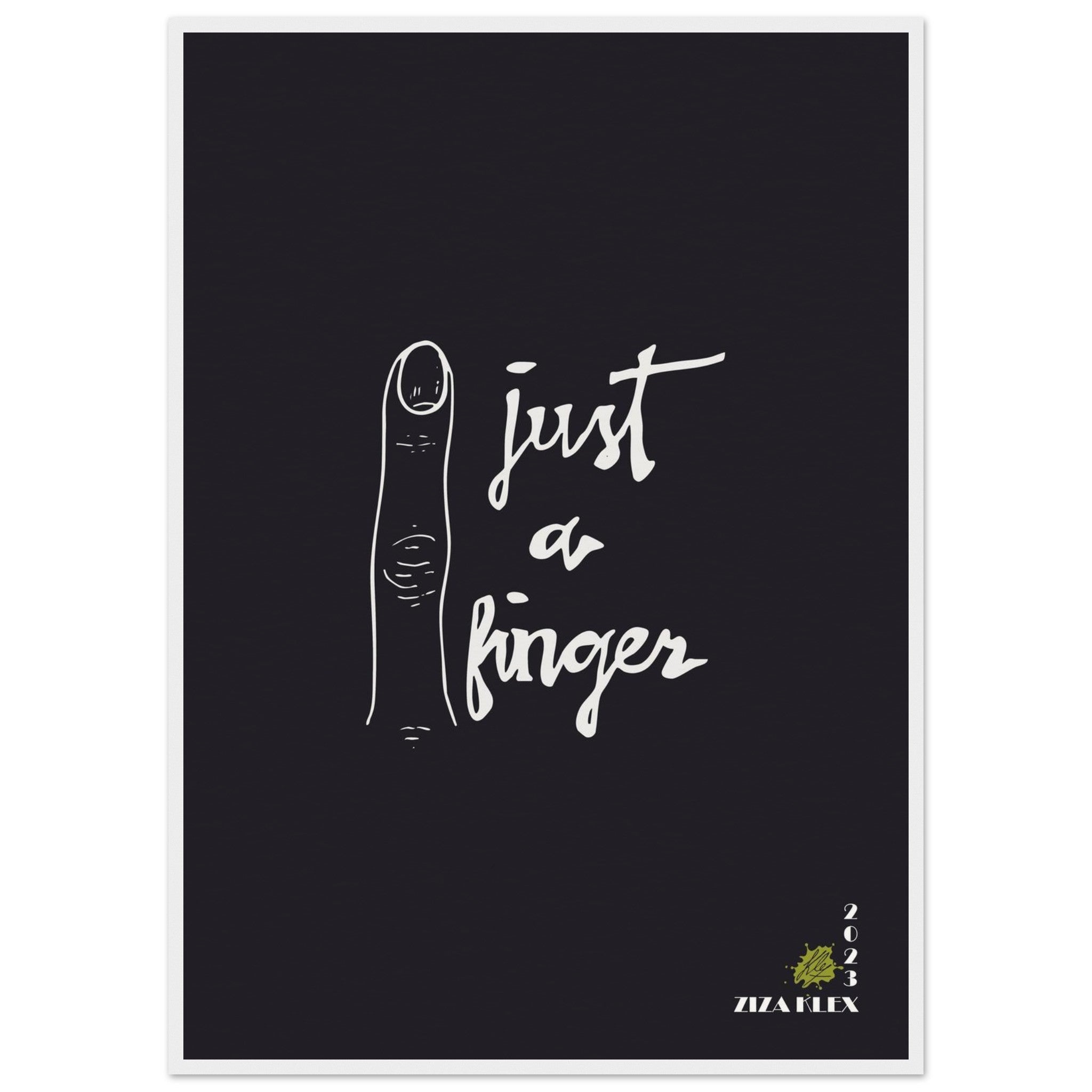 JUST A FINGER *black* - KLEX ART