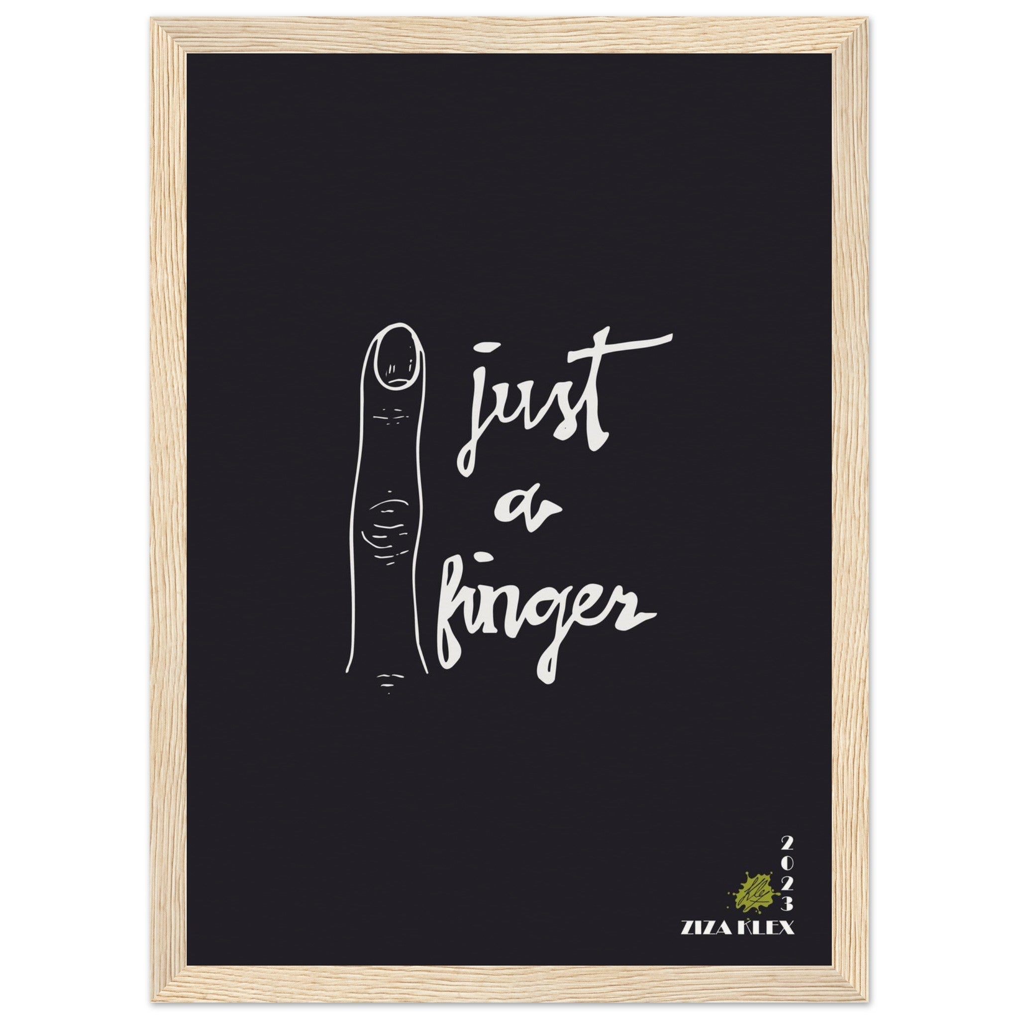 JUST A FINGER *black* - KLEX ART