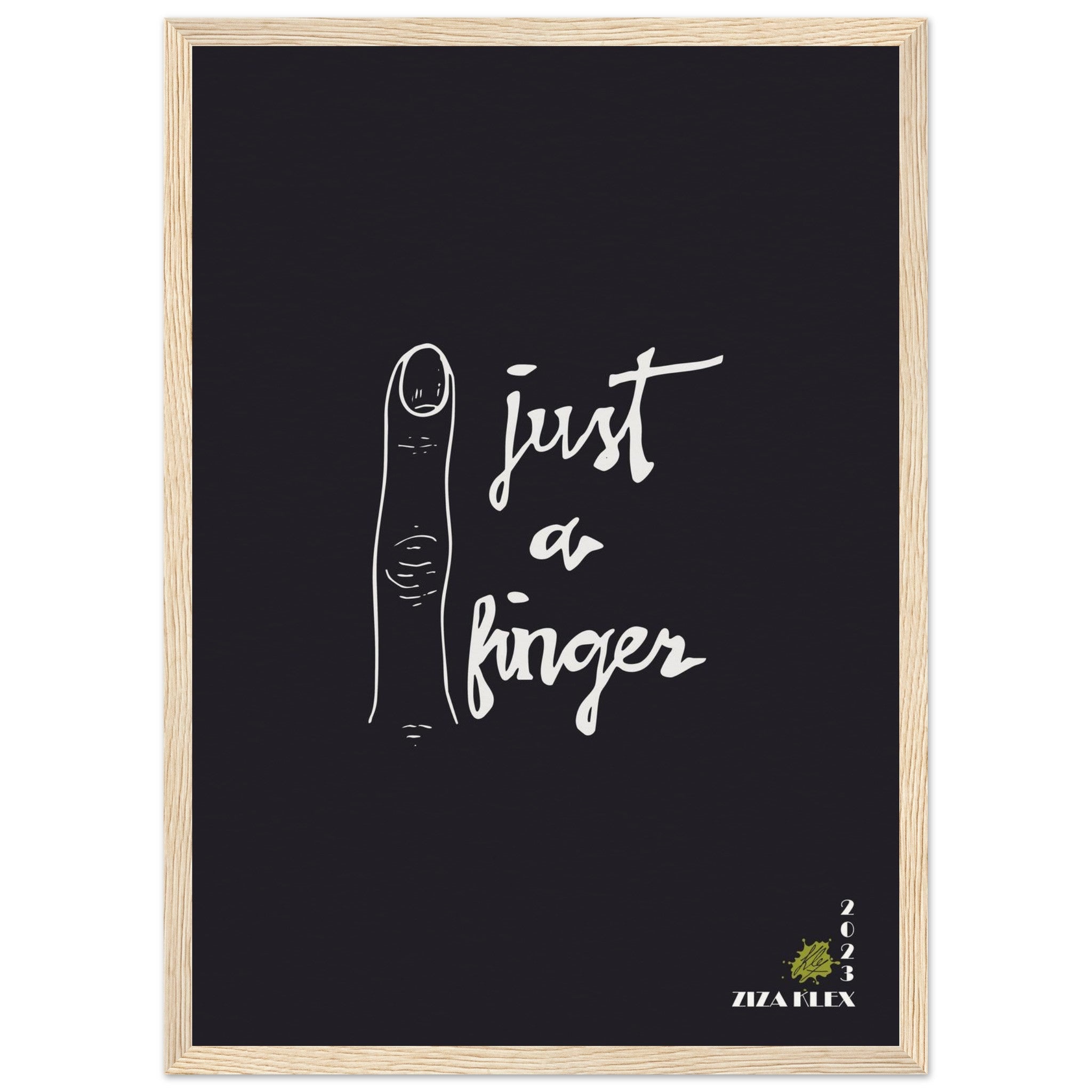 JUST A FINGER *black* - KLEX ART