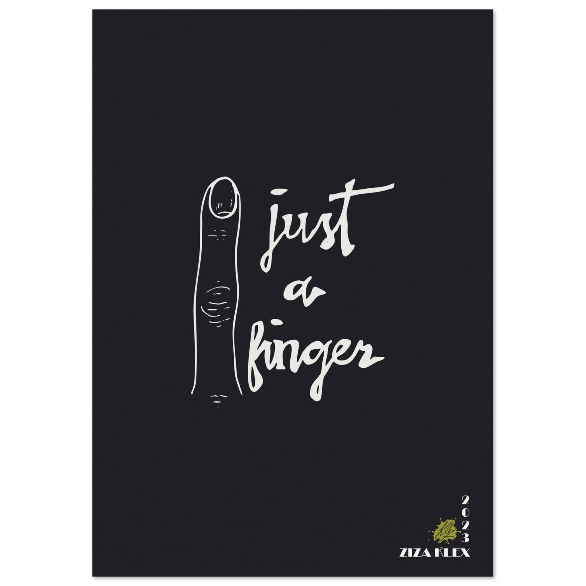 JUST A FINGER *black* - KLEX ART