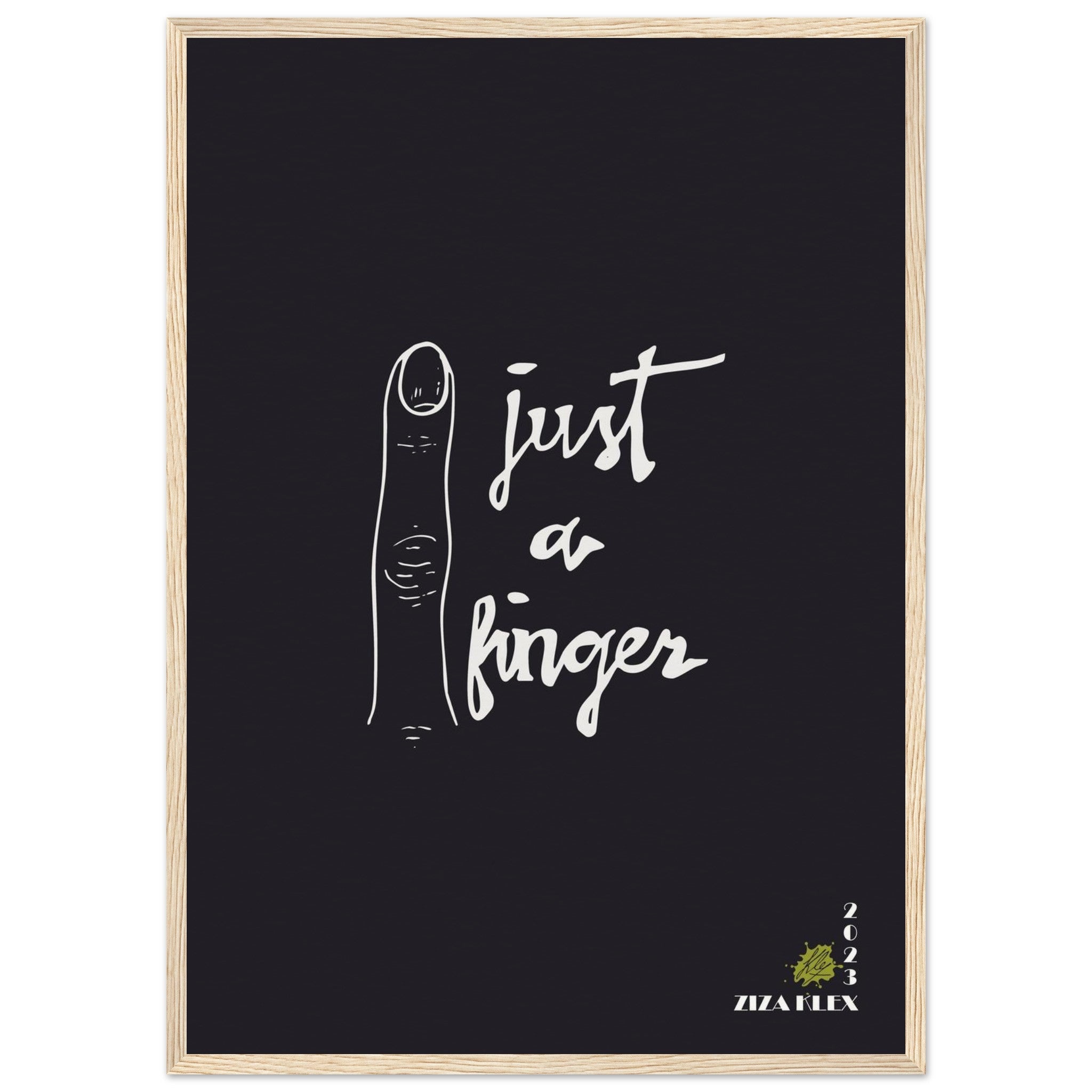 JUST A FINGER *black* - KLEX ART