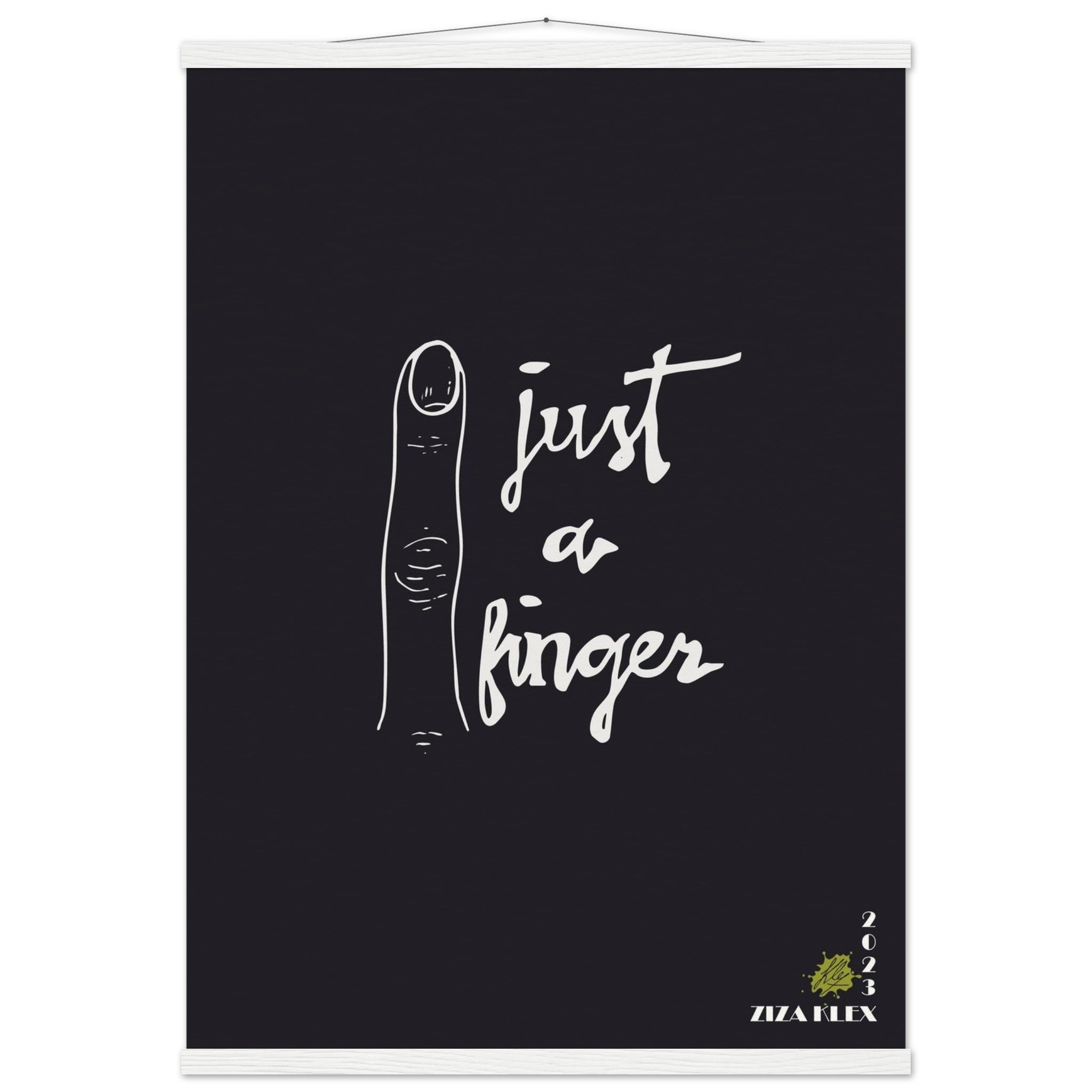 JUST A FINGER *black* - KLEX ART