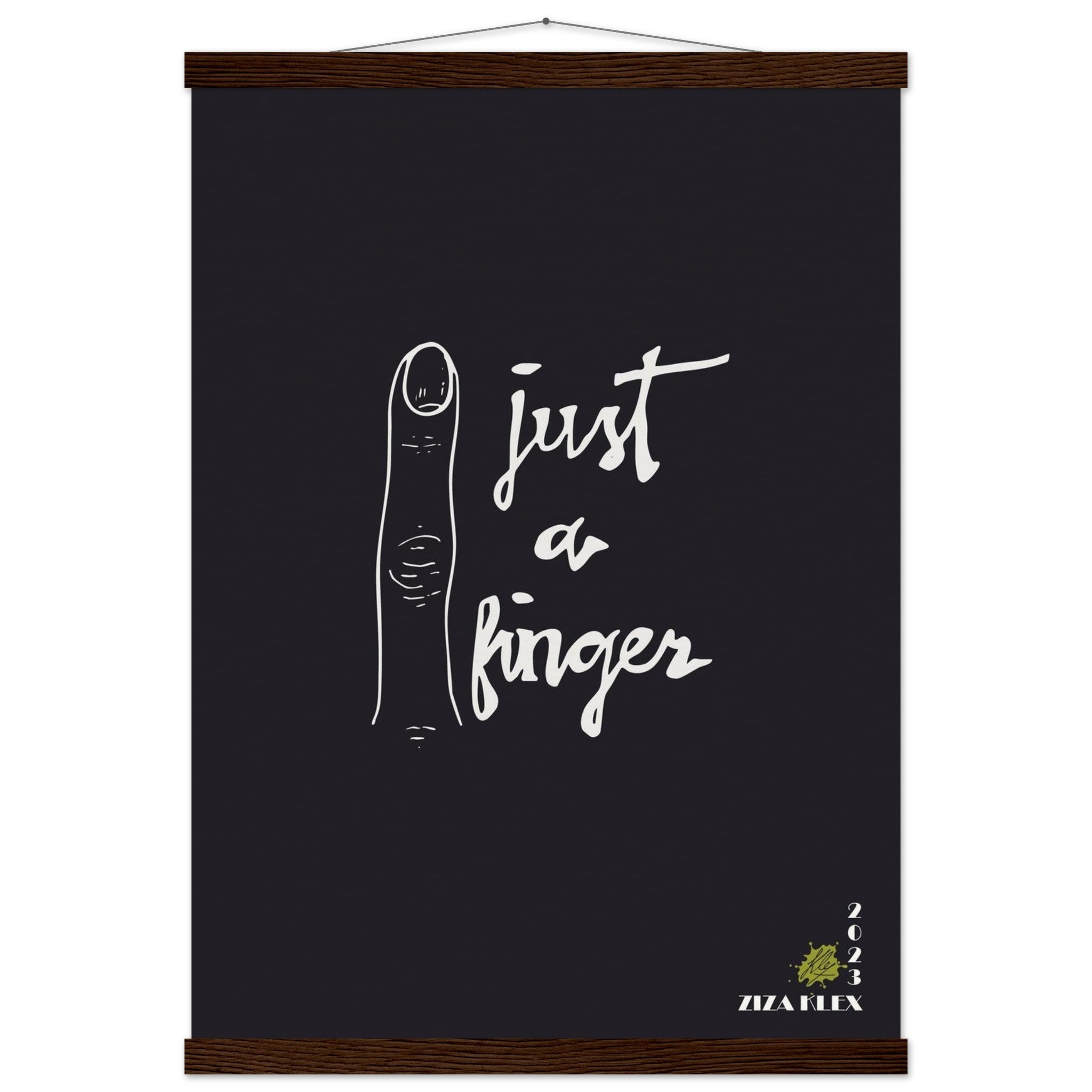 JUST A FINGER *black* - KLEX ART