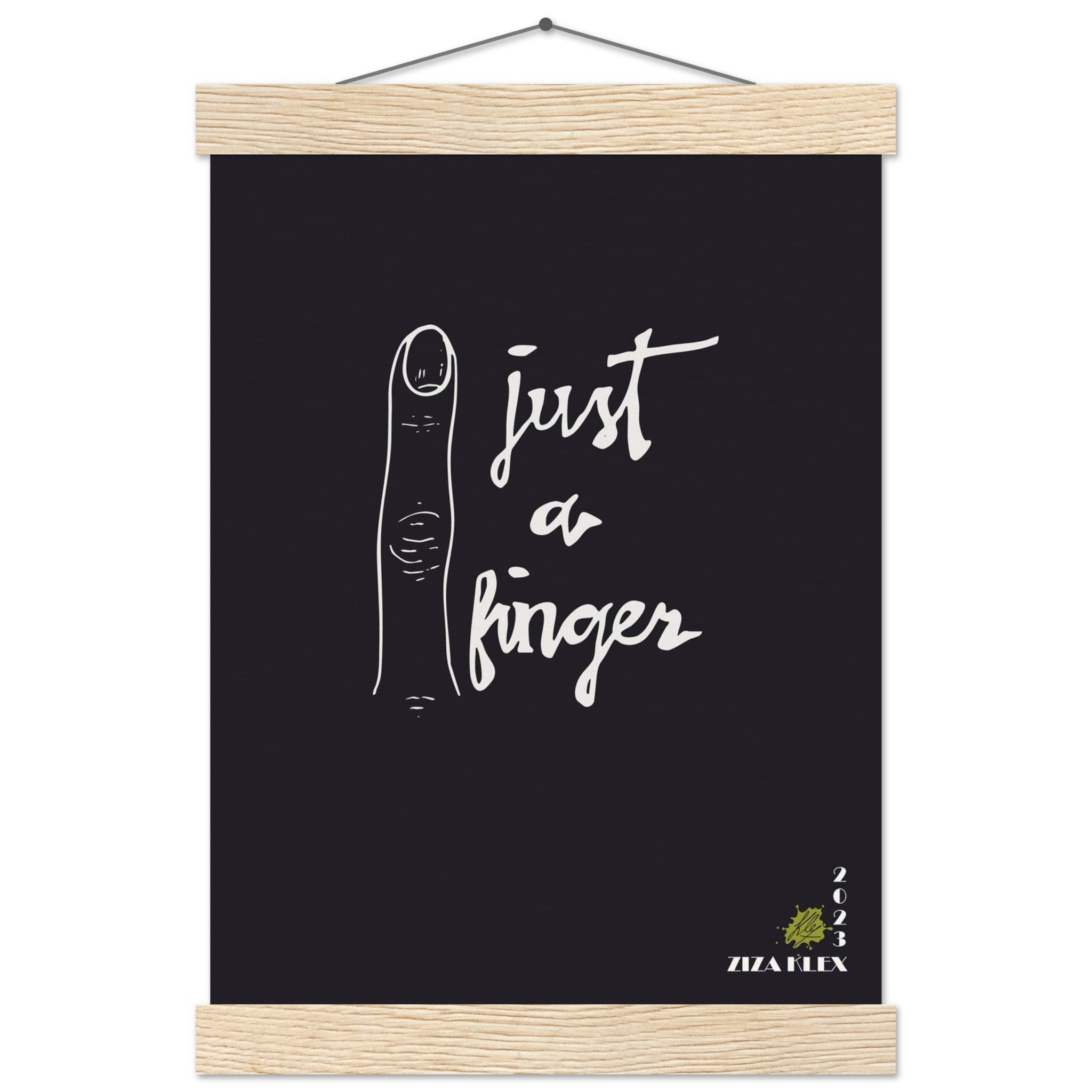 JUST A FINGER *black* - KLEX ART