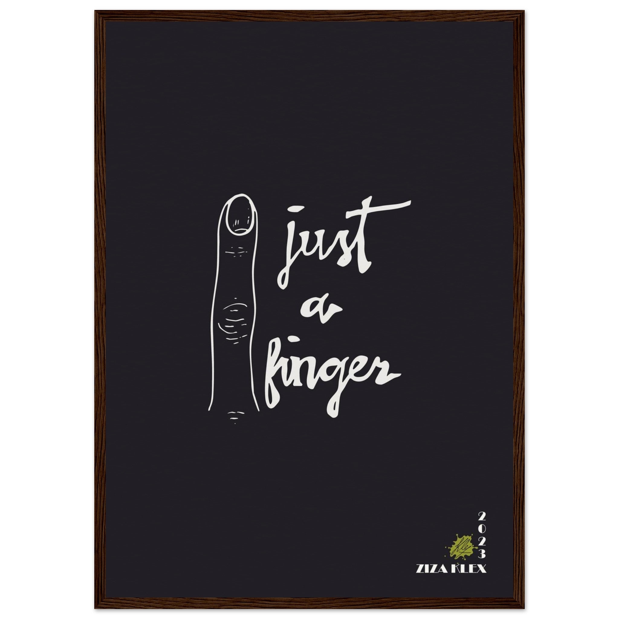JUST A FINGER *black* - KLEX ART