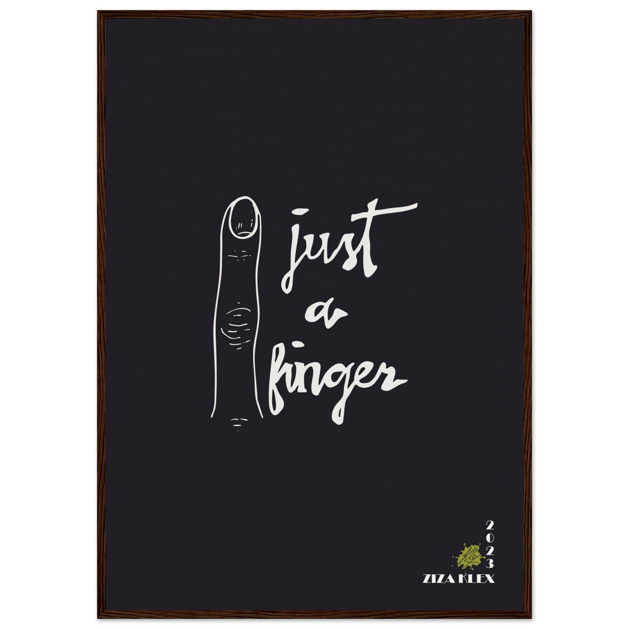 JUST A FINGER *black* - KLEX ART
