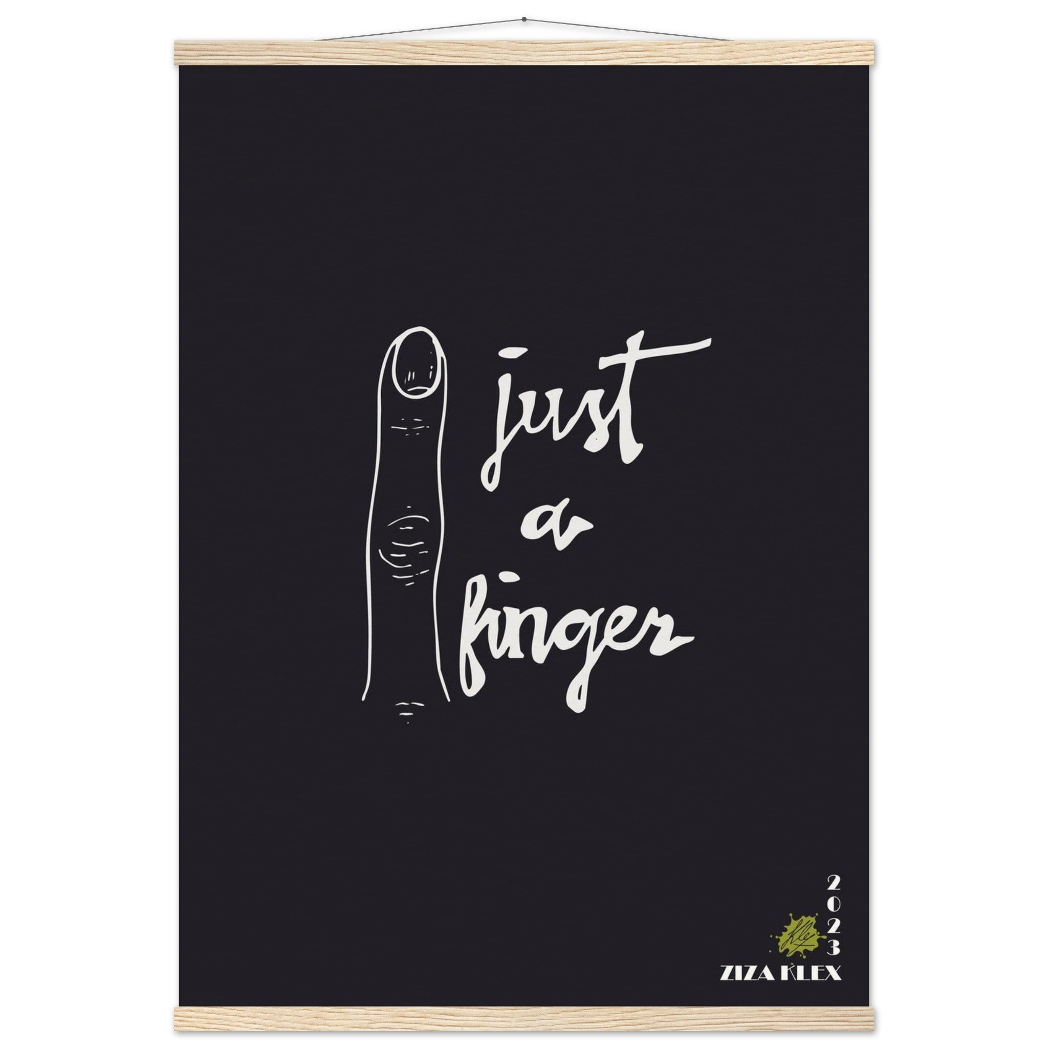 JUST A FINGER *black* - KLEX ART