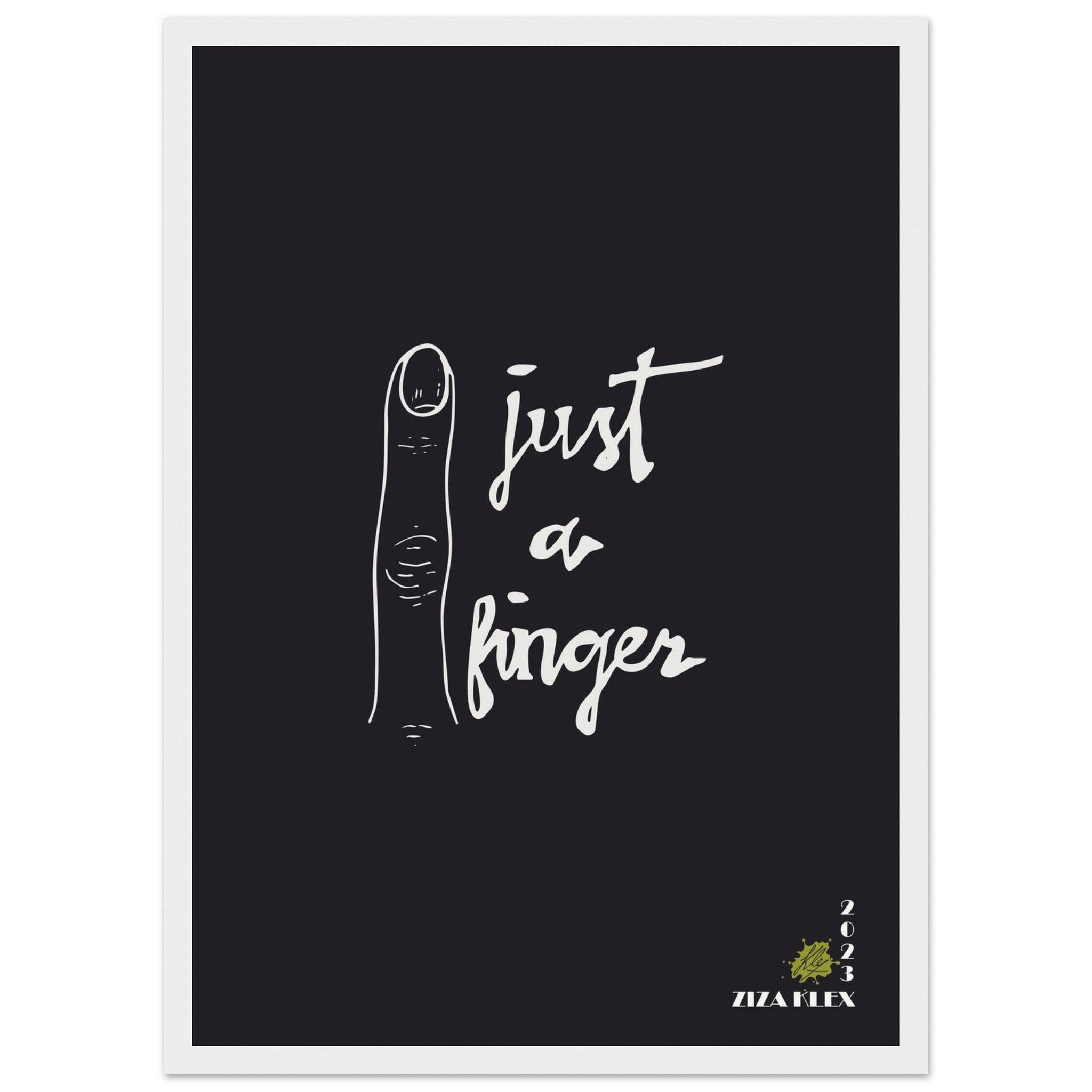 JUST A FINGER *black* - KLEX ART