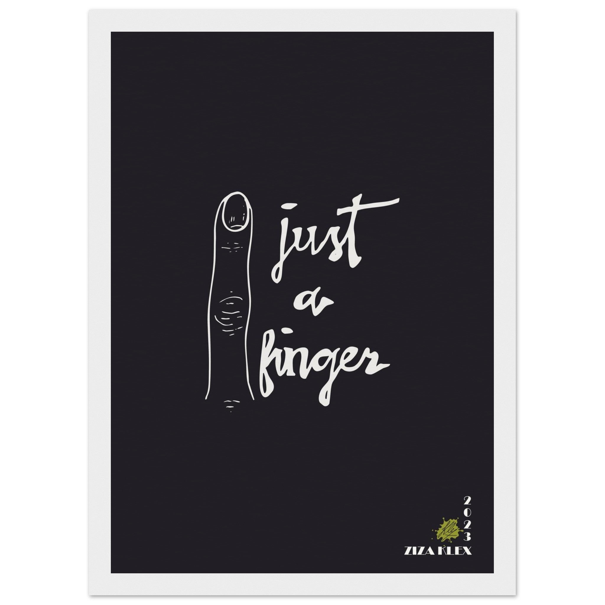 JUST A FINGER *black* - KLEX ART