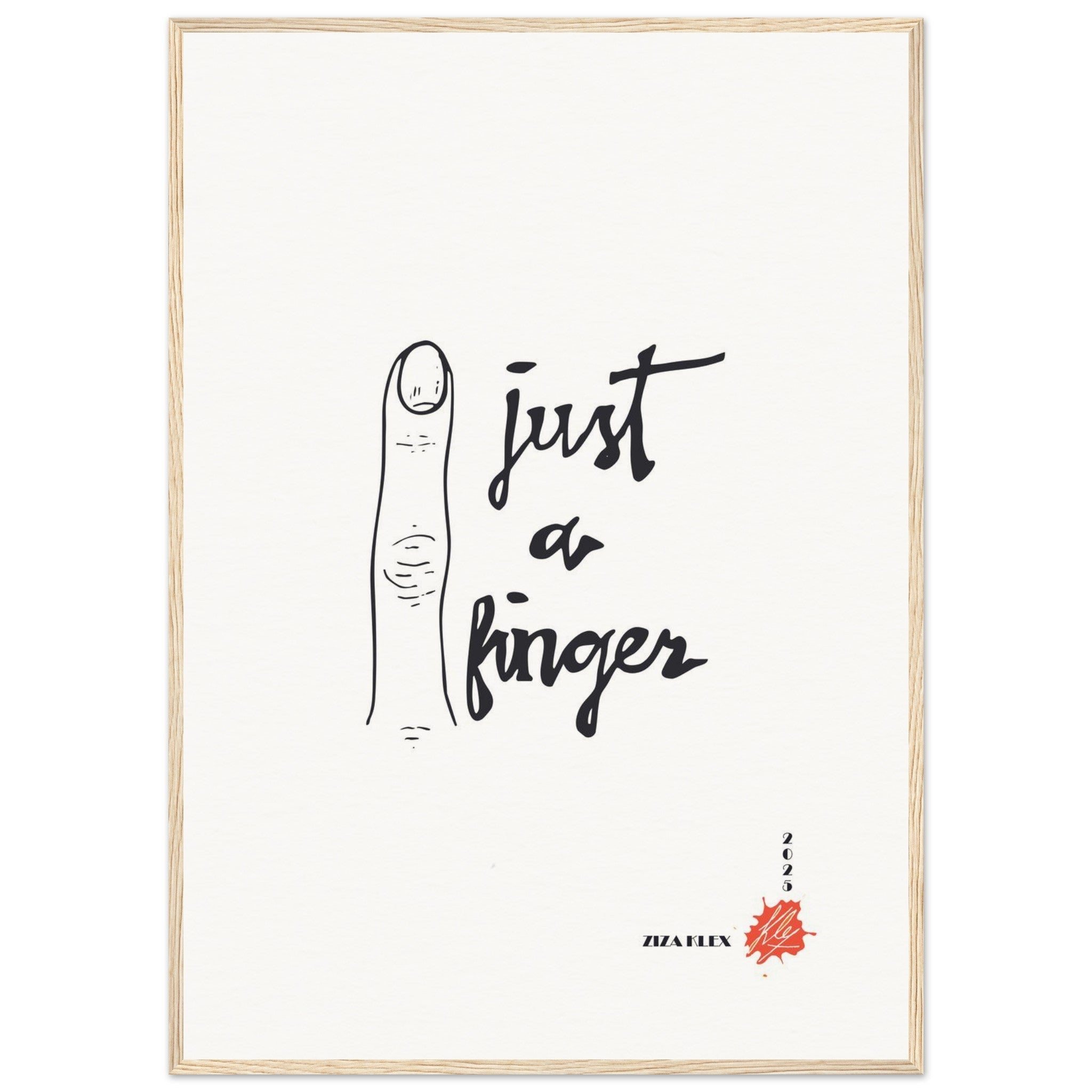 JUST A FINGER *white* - KLEX ART