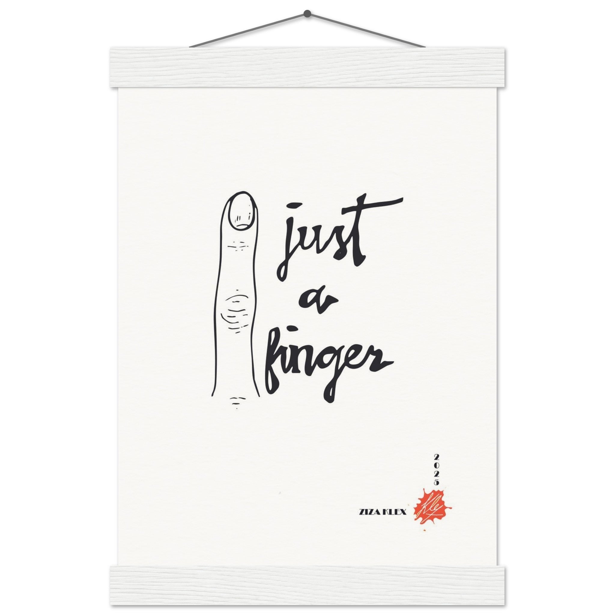 JUST A FINGER *white* - KLEX ART