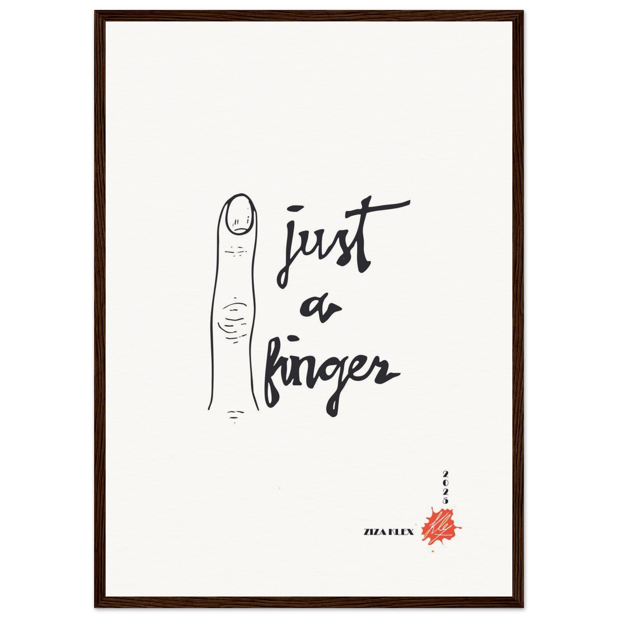 JUST A FINGER *white* - KLEX ART