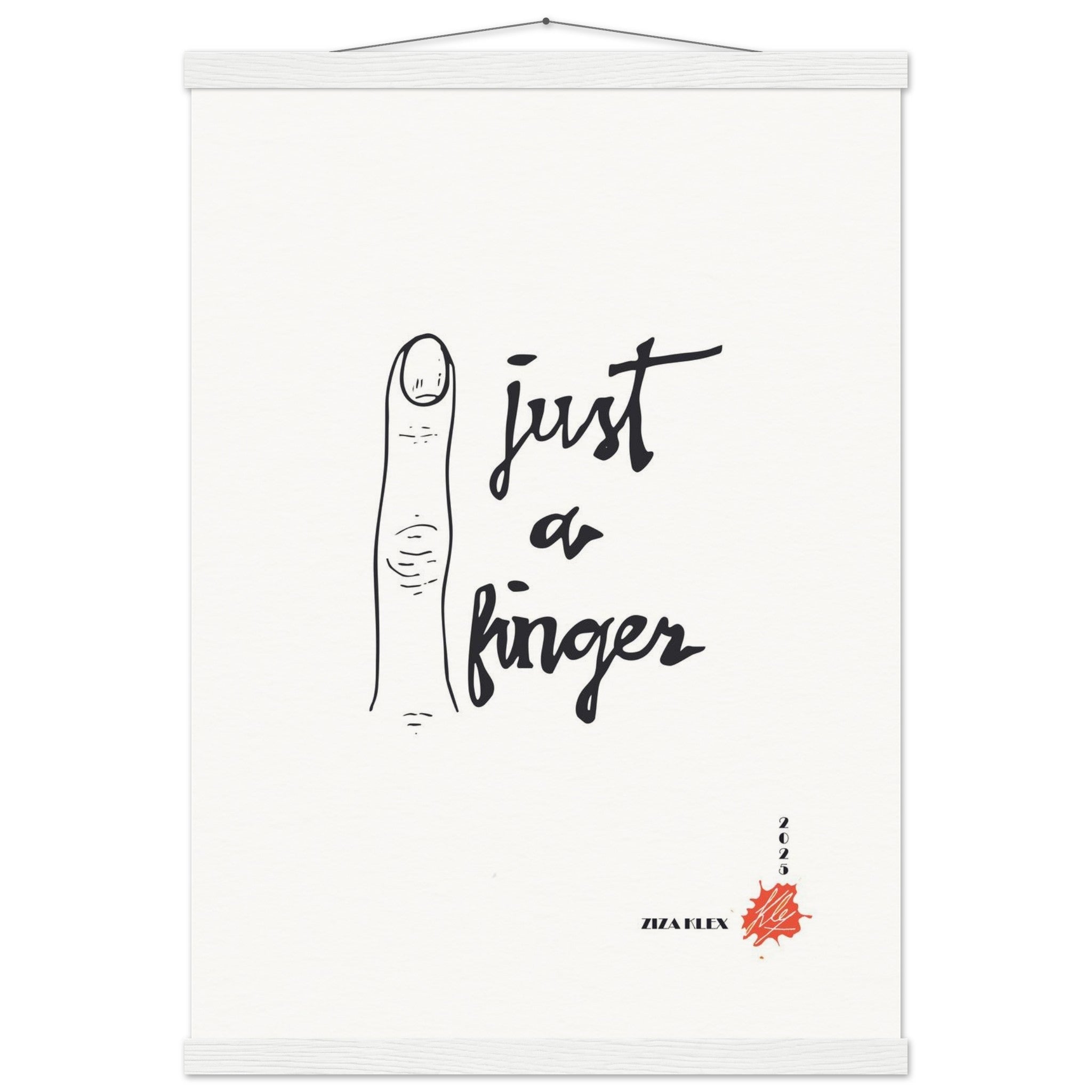 JUST A FINGER *white* - KLEX ART