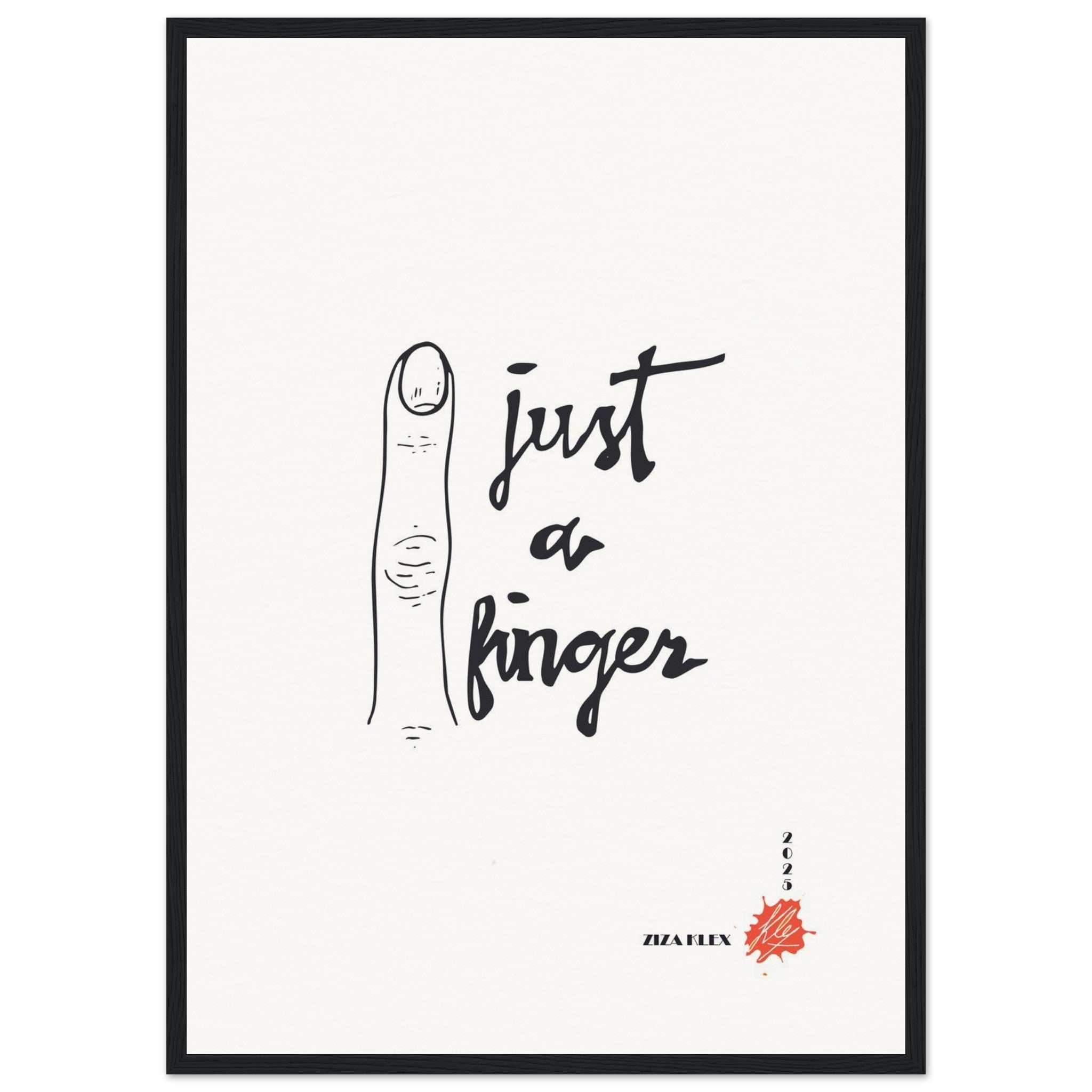 JUST A FINGER *white* - KLEX ART