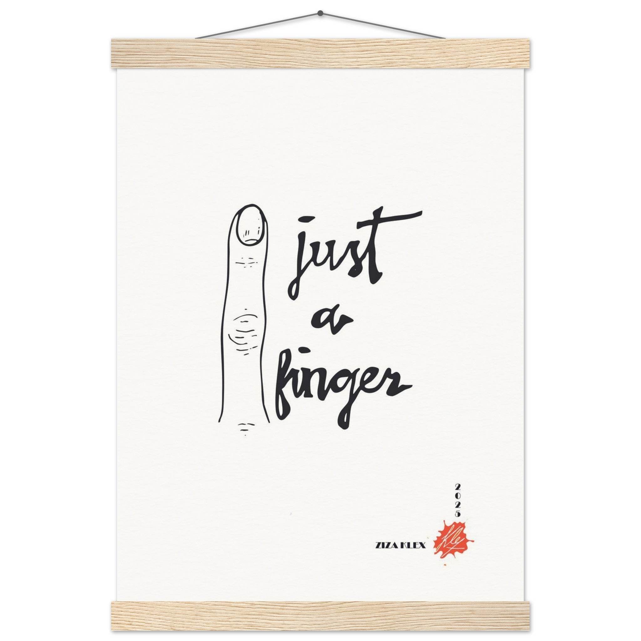 JUST A FINGER *white* - KLEX ART