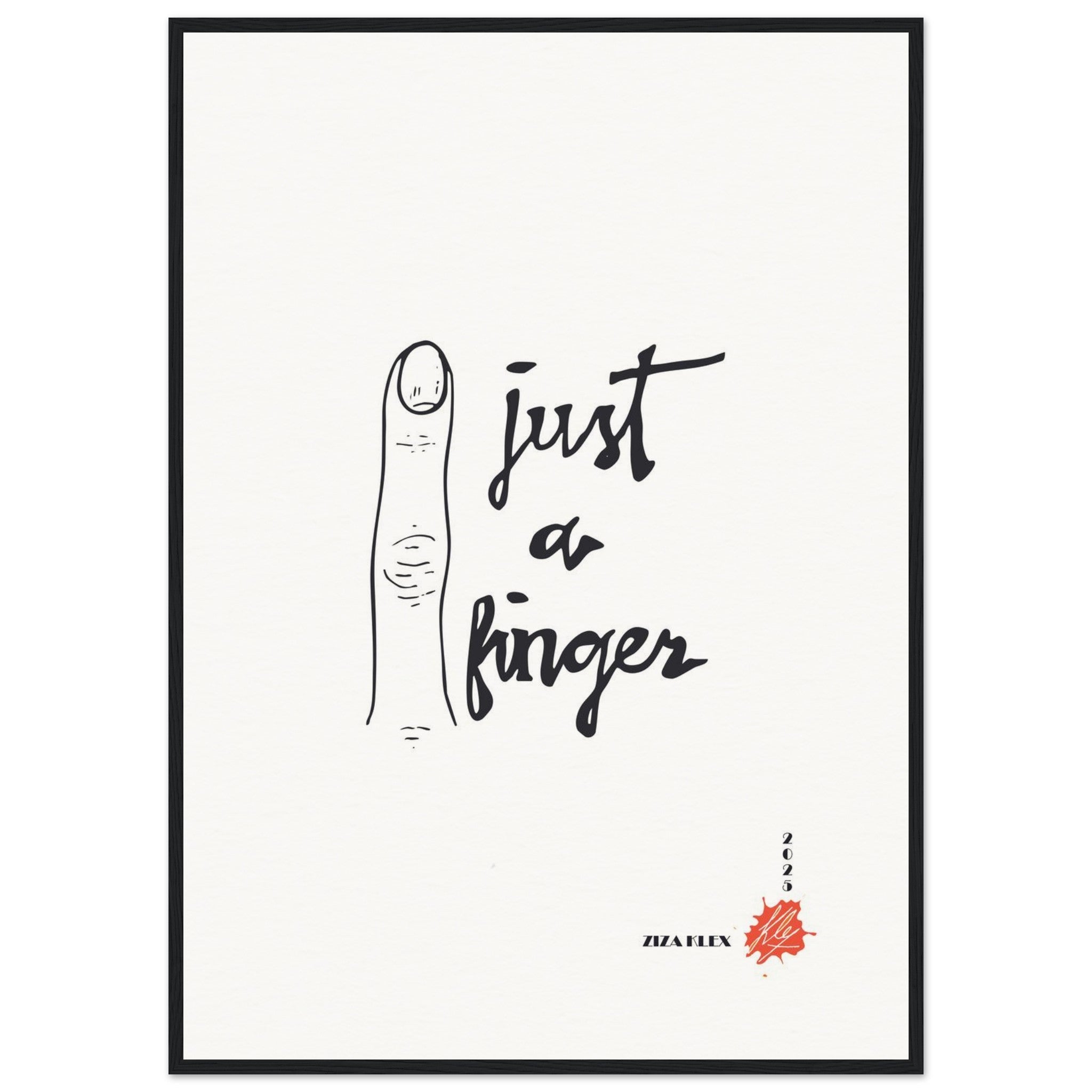 JUST A FINGER *white* - KLEX ART