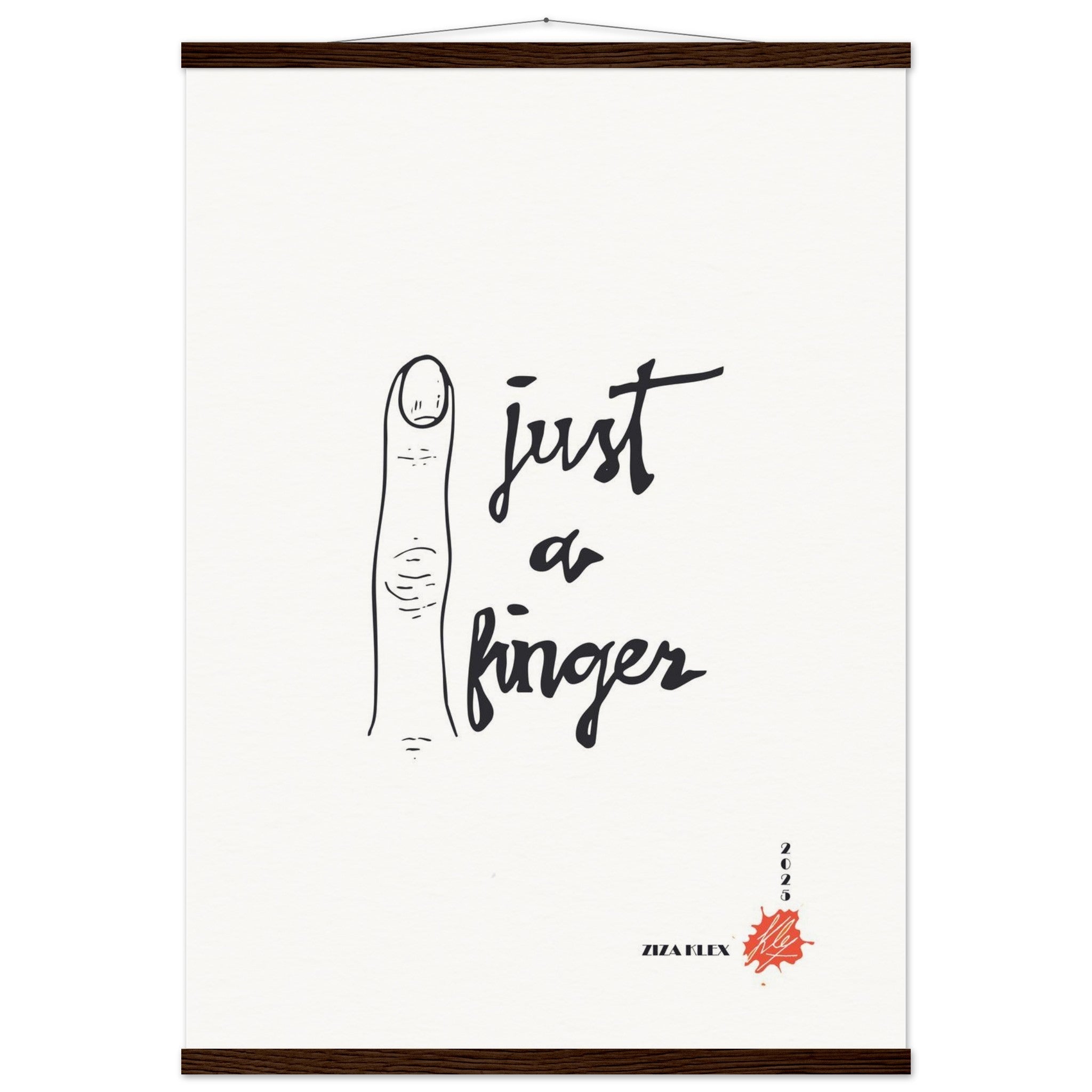 JUST A FINGER *white* - KLEX ART