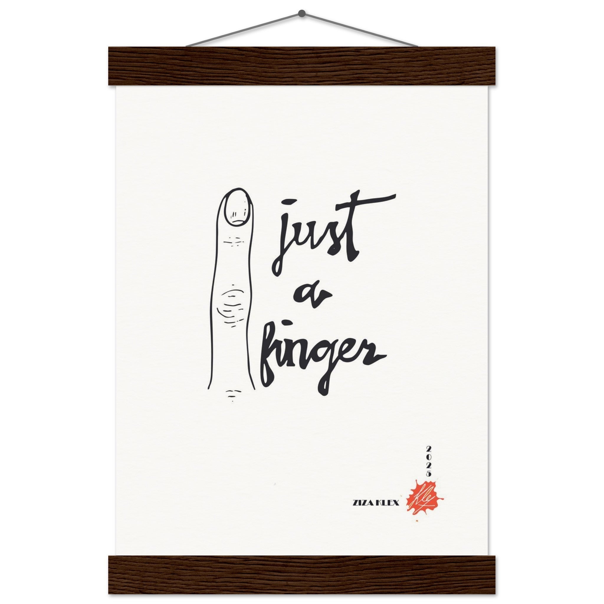 JUST A FINGER *white* - KLEX ART