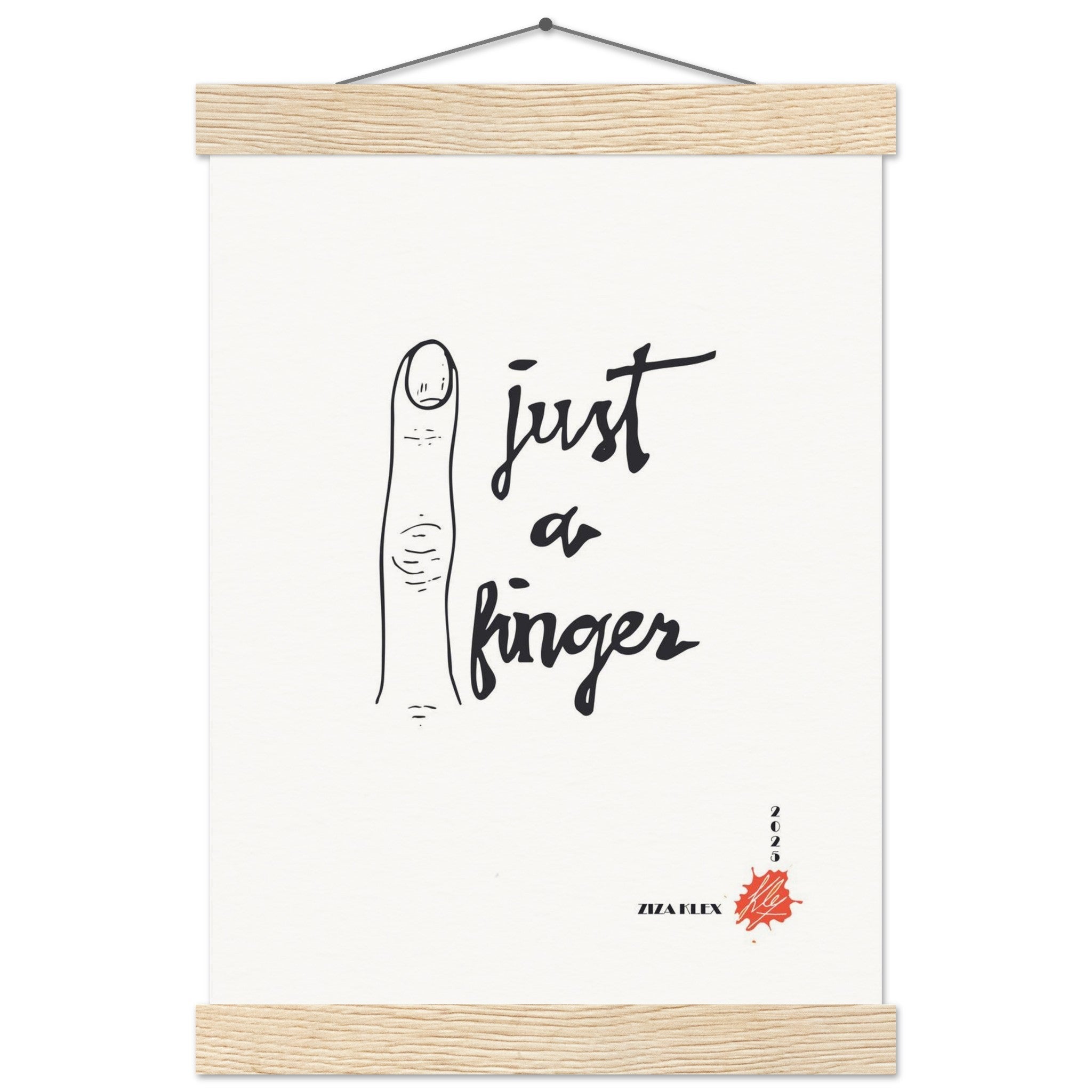 JUST A FINGER *white* - KLEX ART